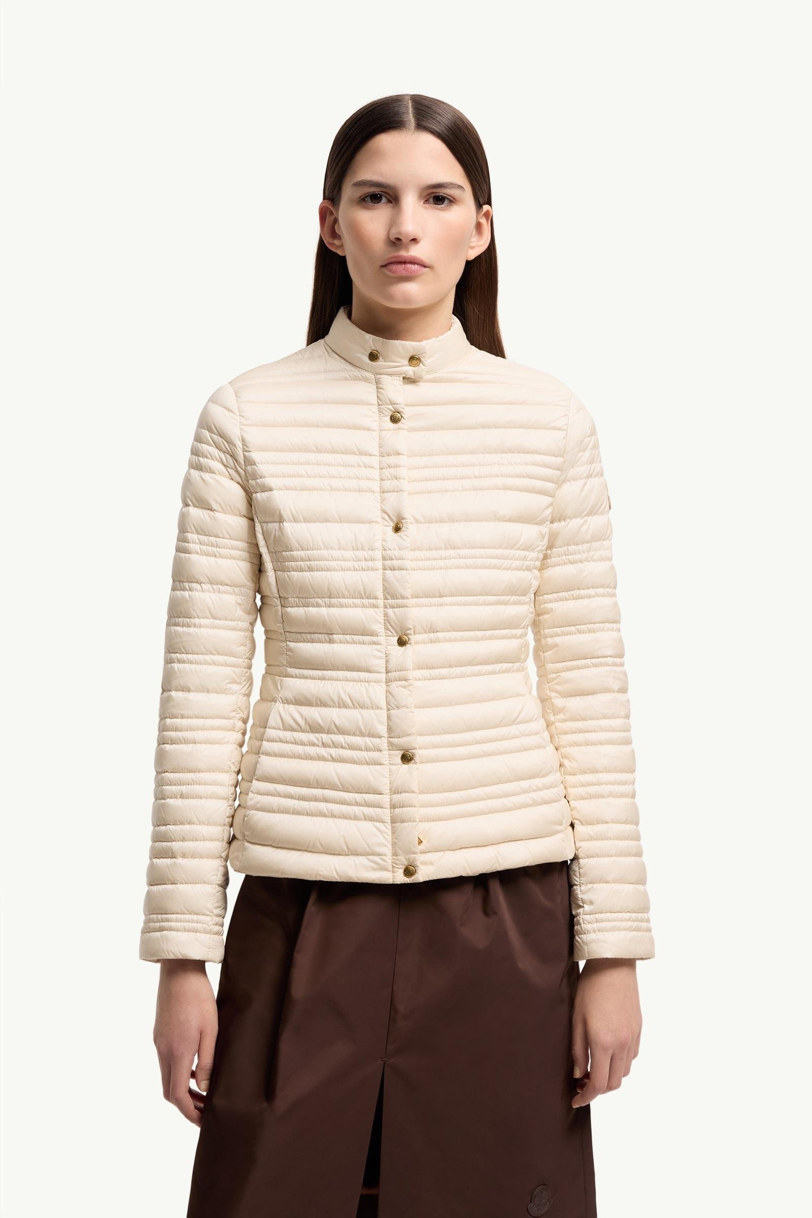 Cataire Striped-Quilted Down-Filled Biker Jacket - 图片 4