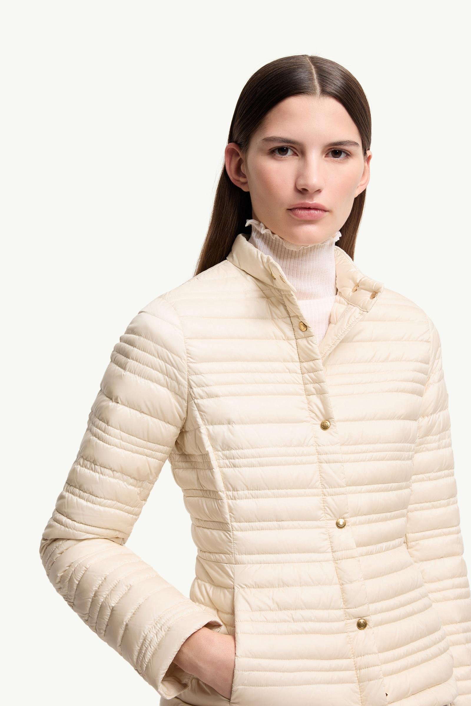 Cataire Striped-Quilted Down-Filled Biker Jacket - 图片 6