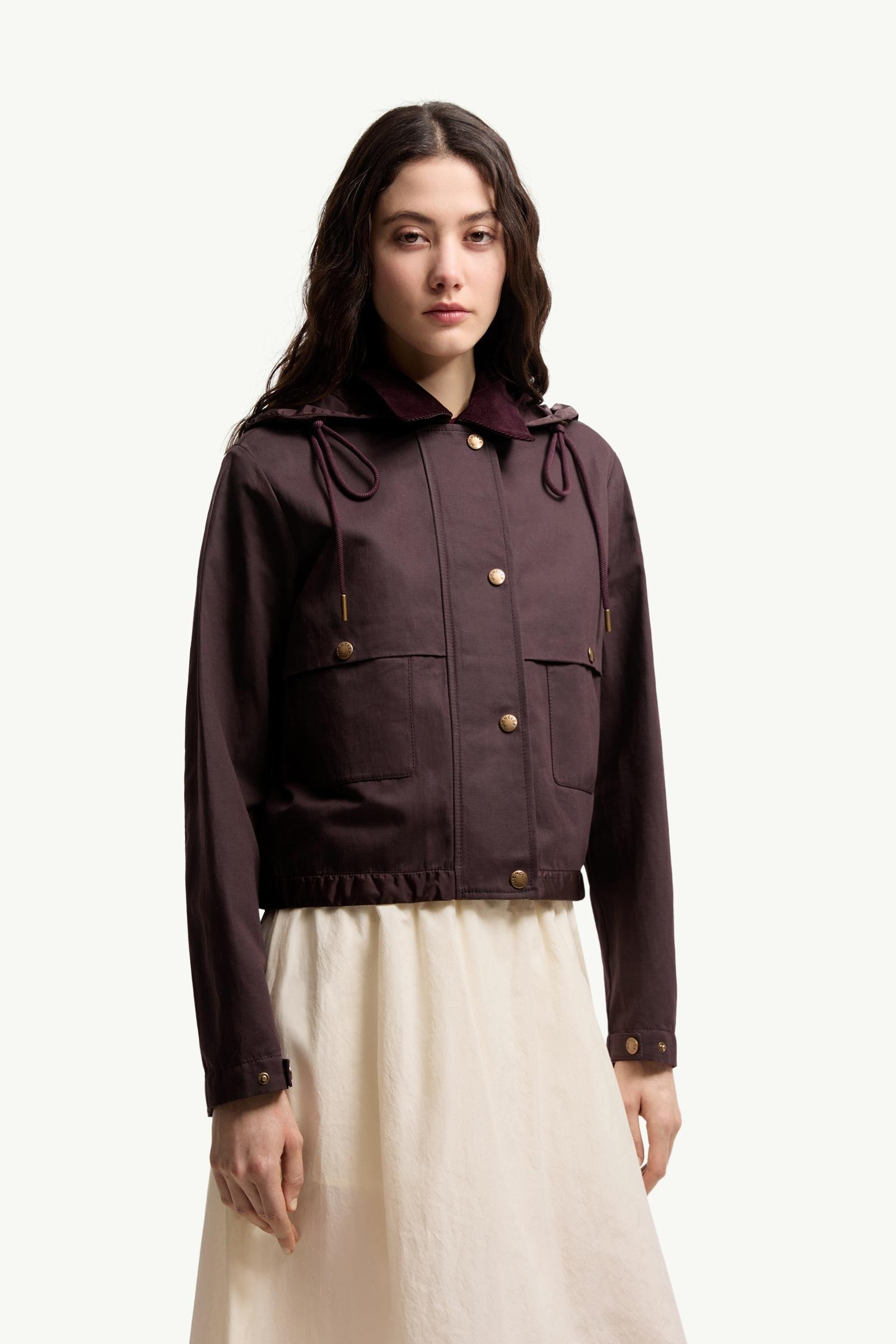 Aconitum Hooded Cotton & Linen Blend Shirt Jacket - 图片 4