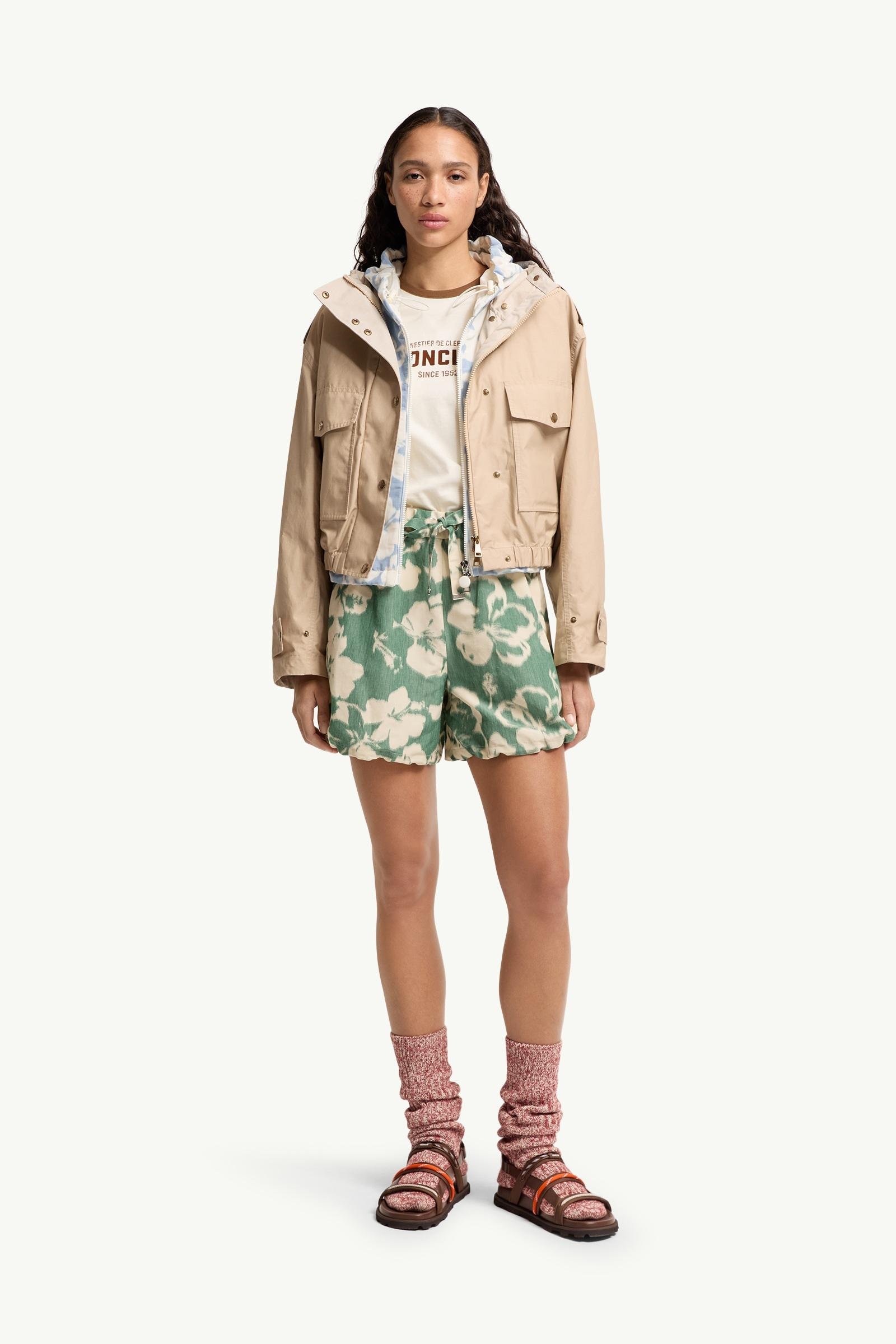 Carex Hooded Cotton Blend Poplin Jacket