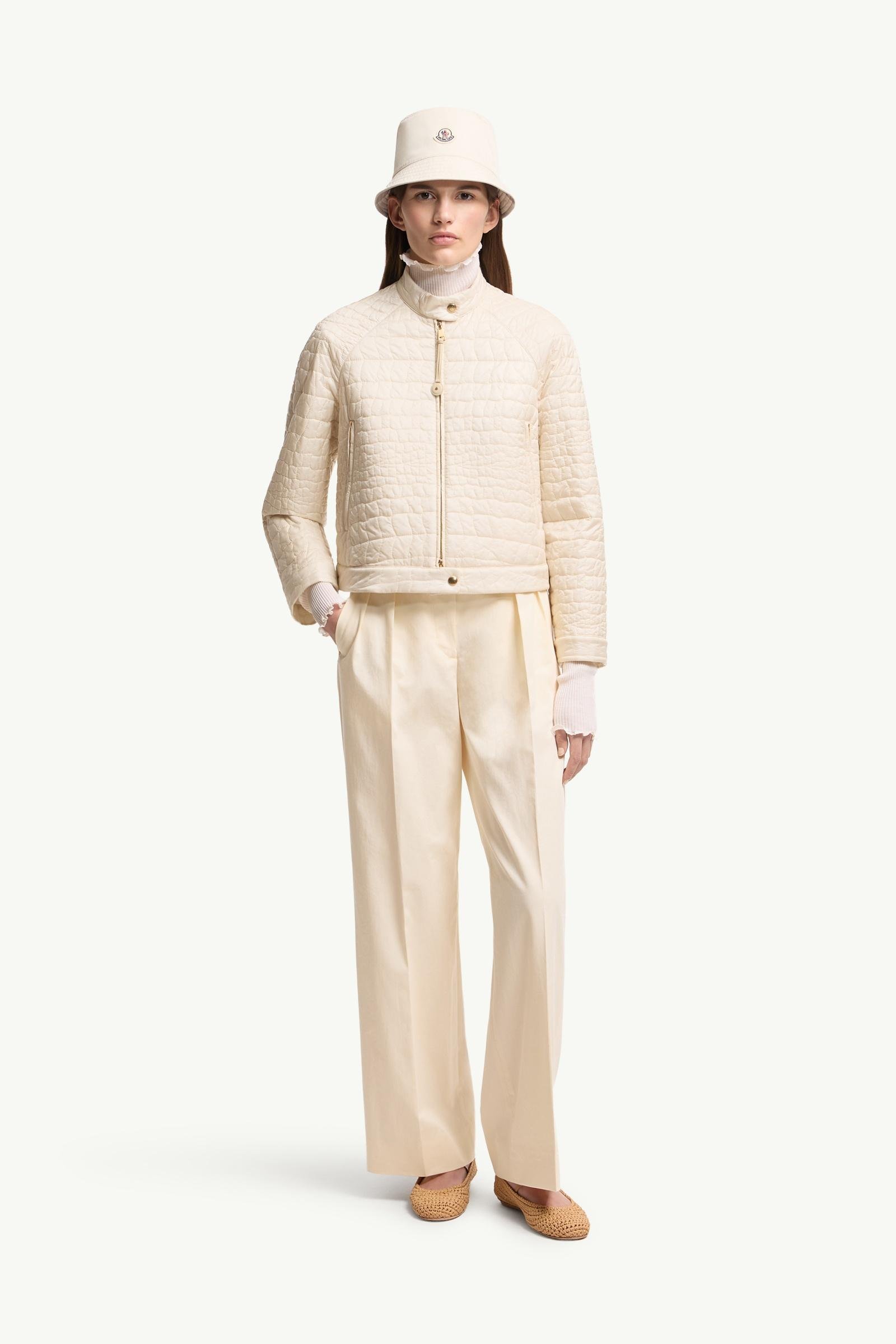 Cotton Gabardine Wide-Leg Tailored Trousers