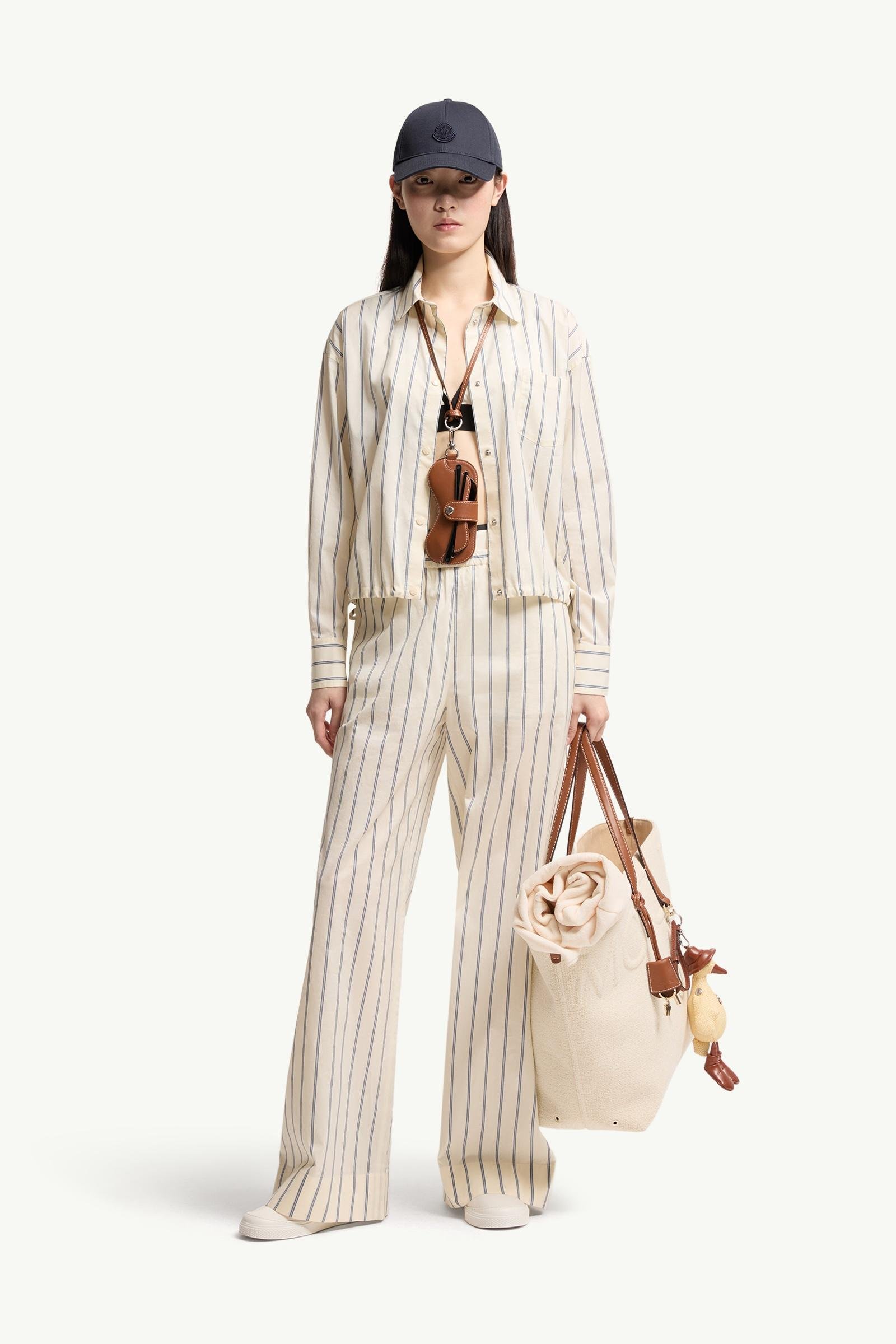 Striped Cotton & Silk Trousers