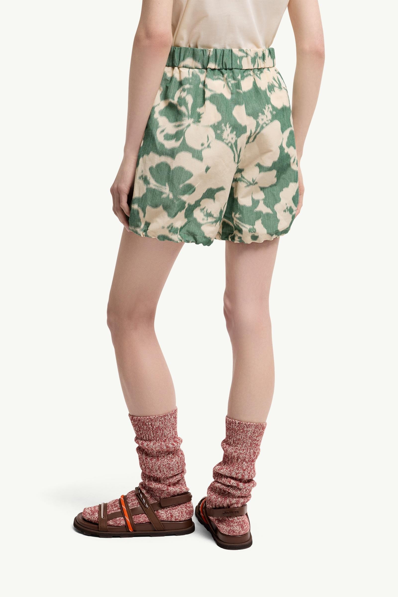 Floral Print Chiné Shorts - 图片 5
