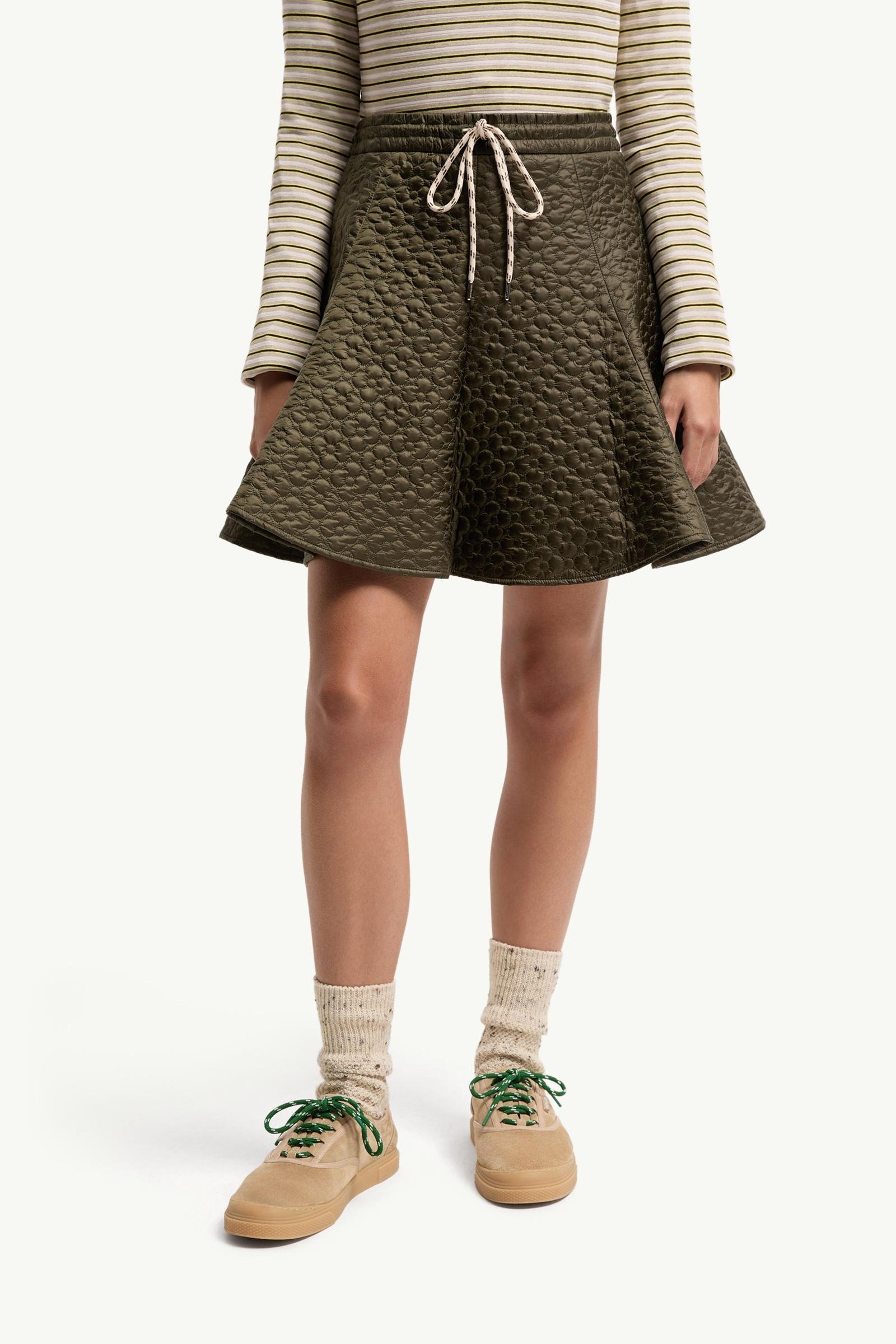 Floral-Quilted Padded Mini Skirt - 图片 4