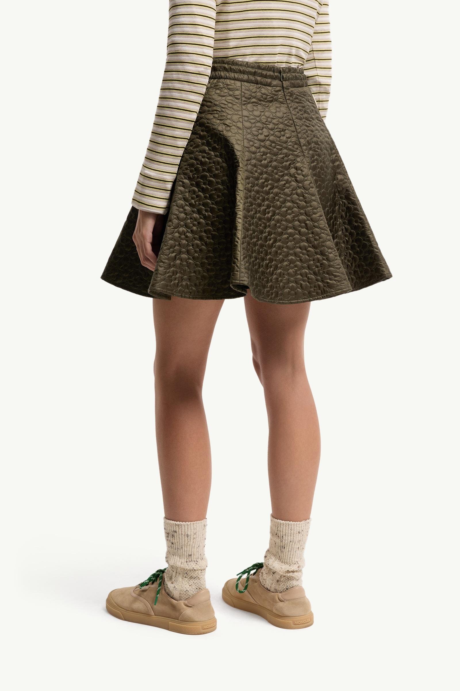 Floral-Quilted Padded Mini Skirt - 图片 5