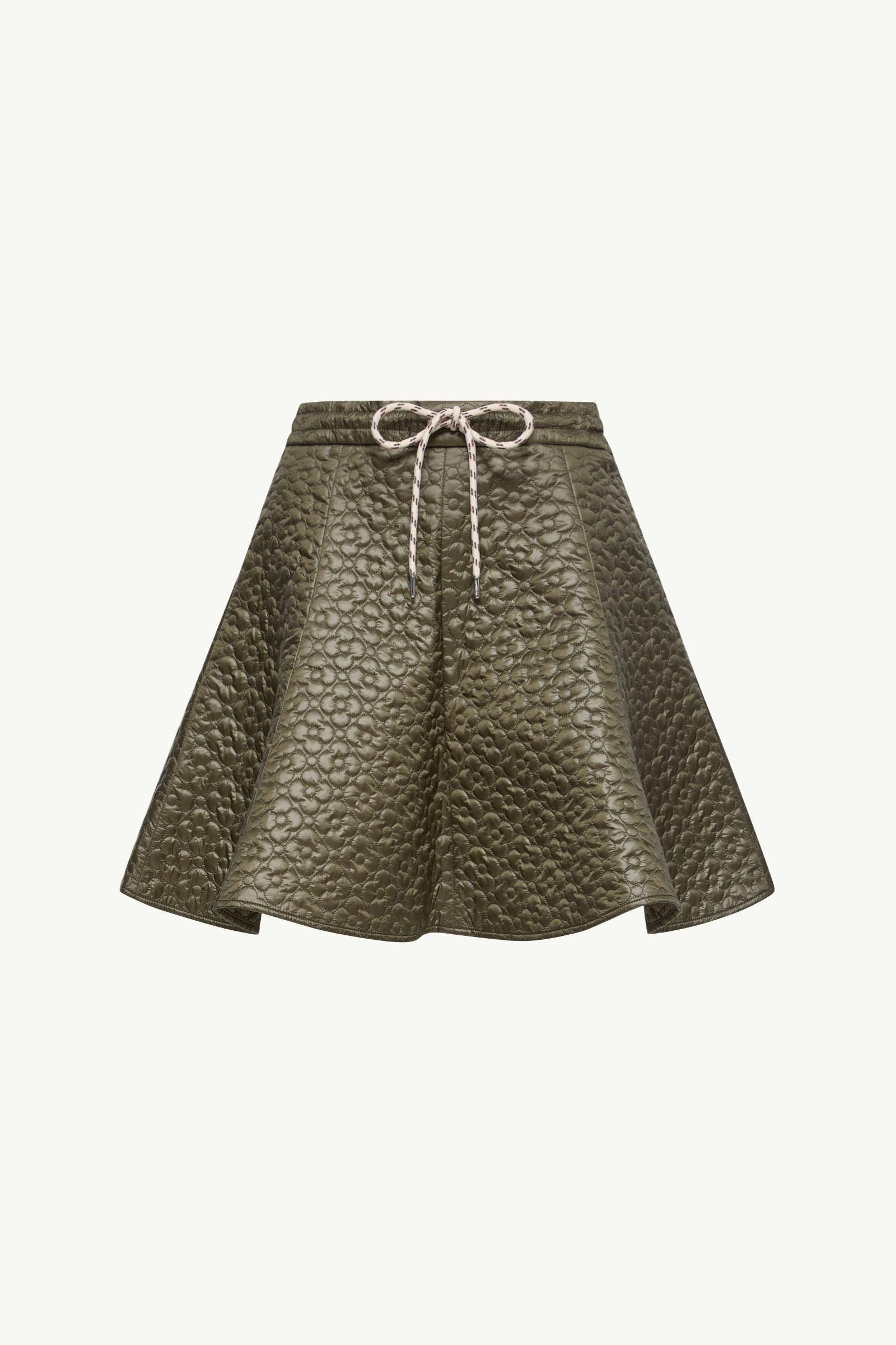Floral-Quilted Padded Mini Skirt - 图片 3