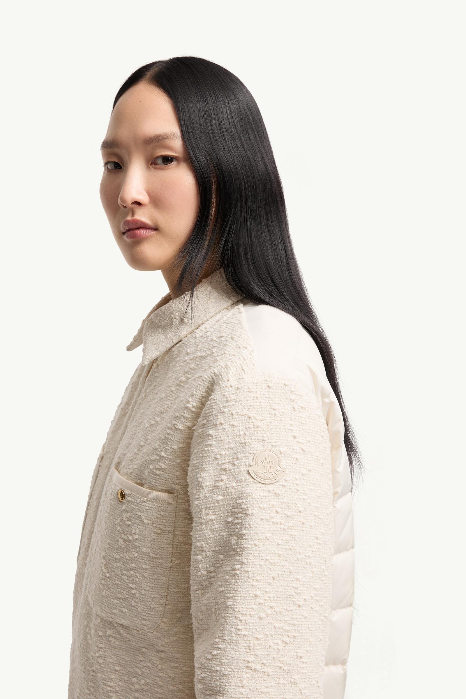 Cotton Blend Bouclé Down Shirt Jacket - 图片 2