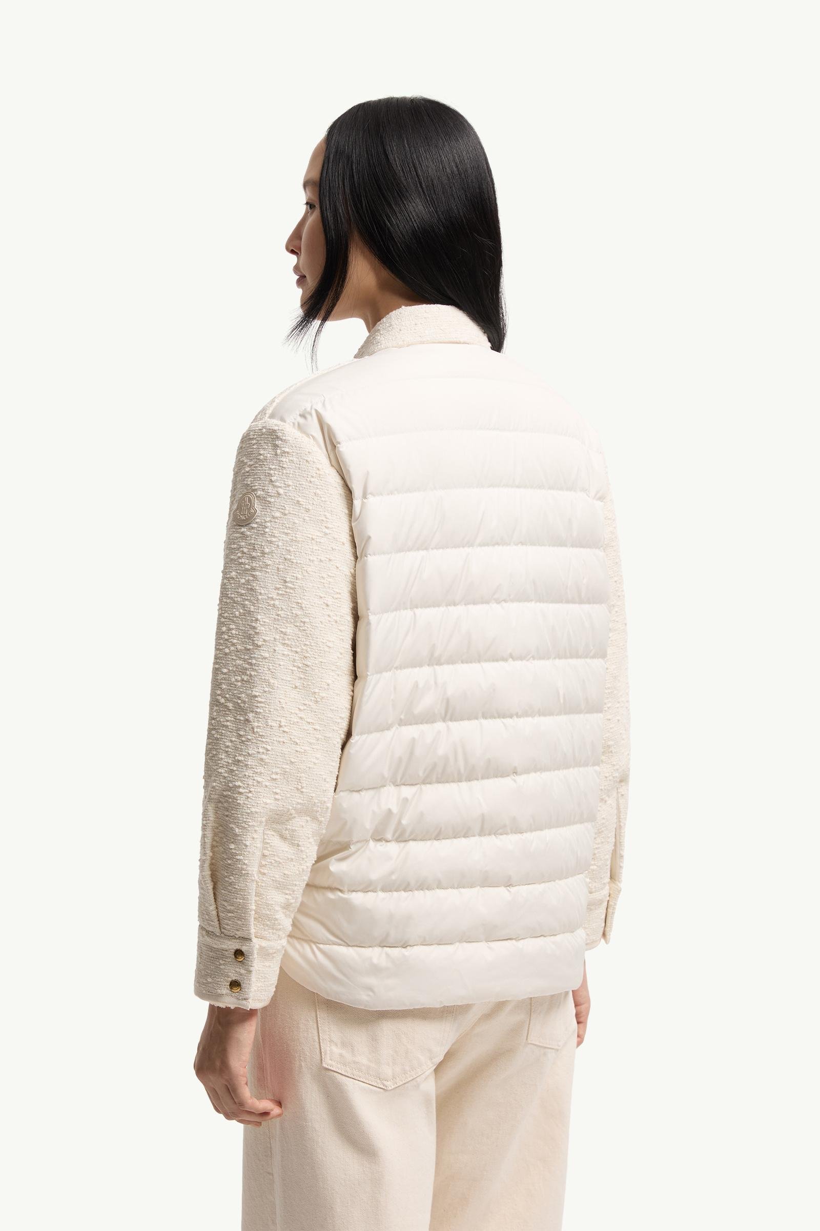 Cotton Blend Bouclé Down Shirt Jacket - 图片 5