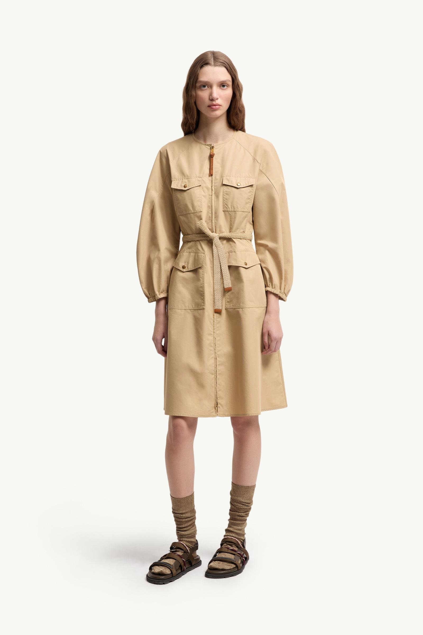 Pleated Poplin Dress - 图片 4