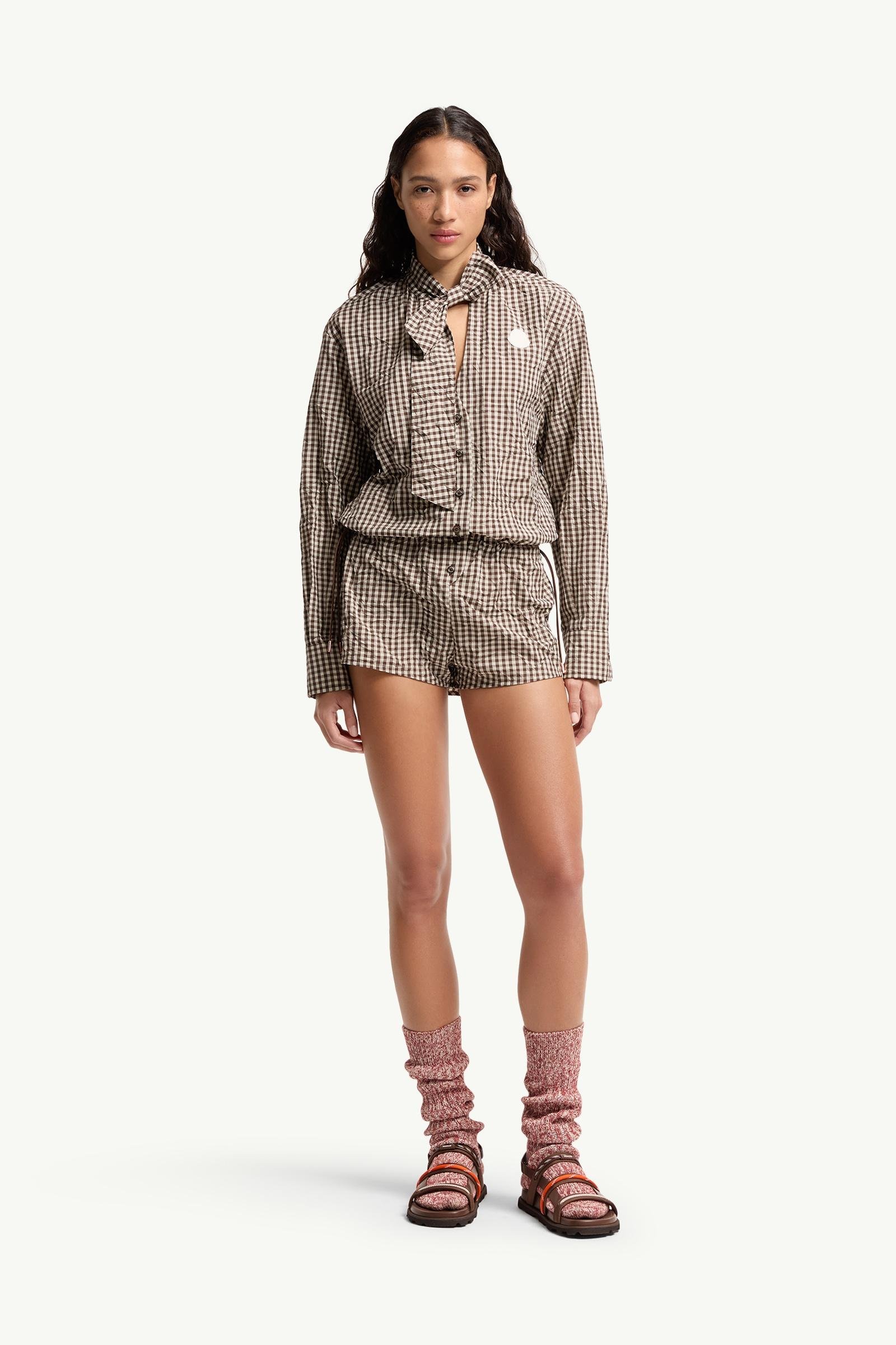 Vichy Romper with Bow - 图片 4