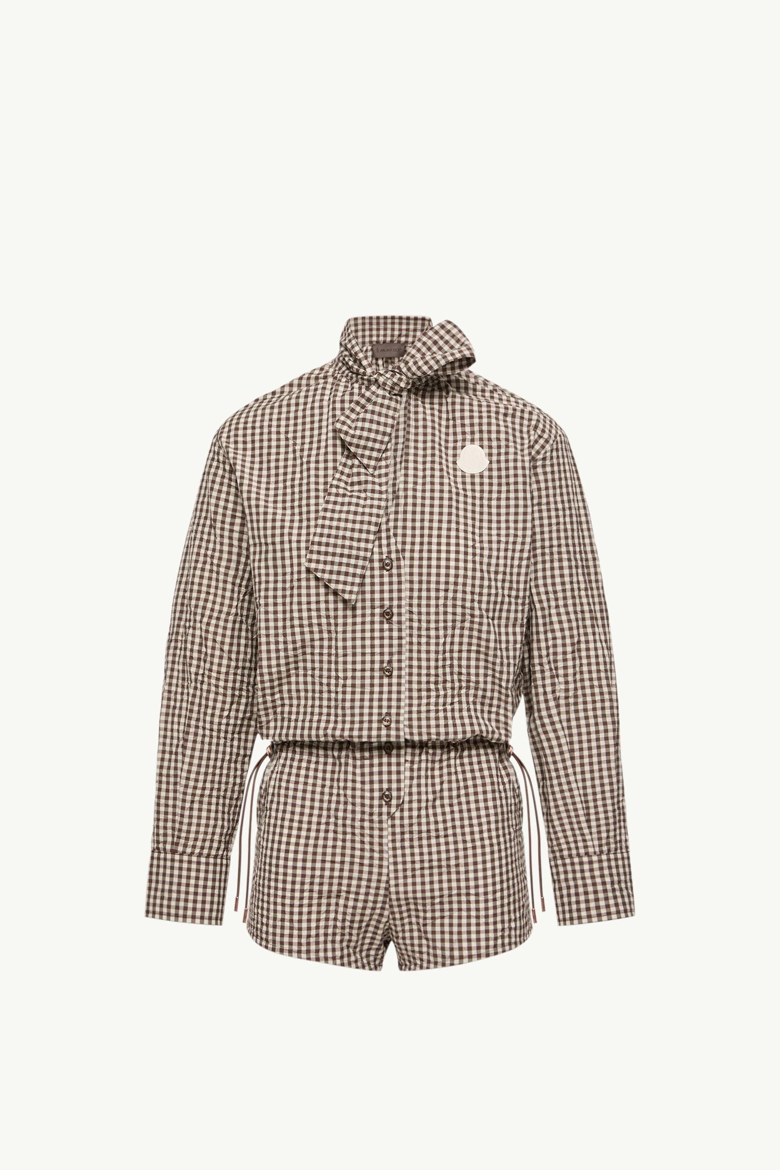 Vichy Romper with Bow - 图片 3