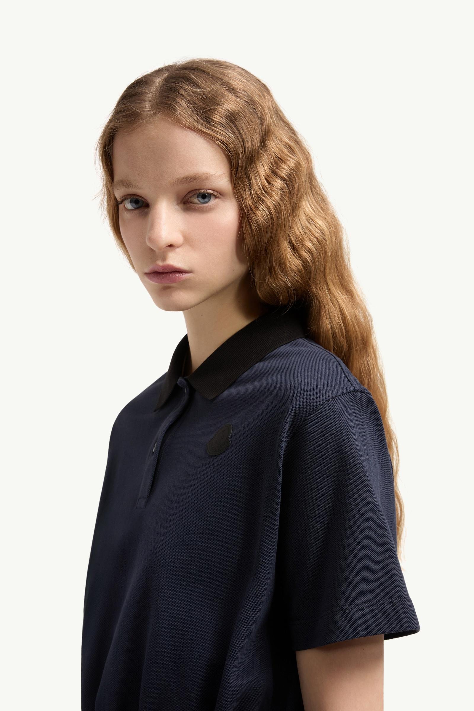 Alternative view of Cropped Cotton Piquet Polo Shirt