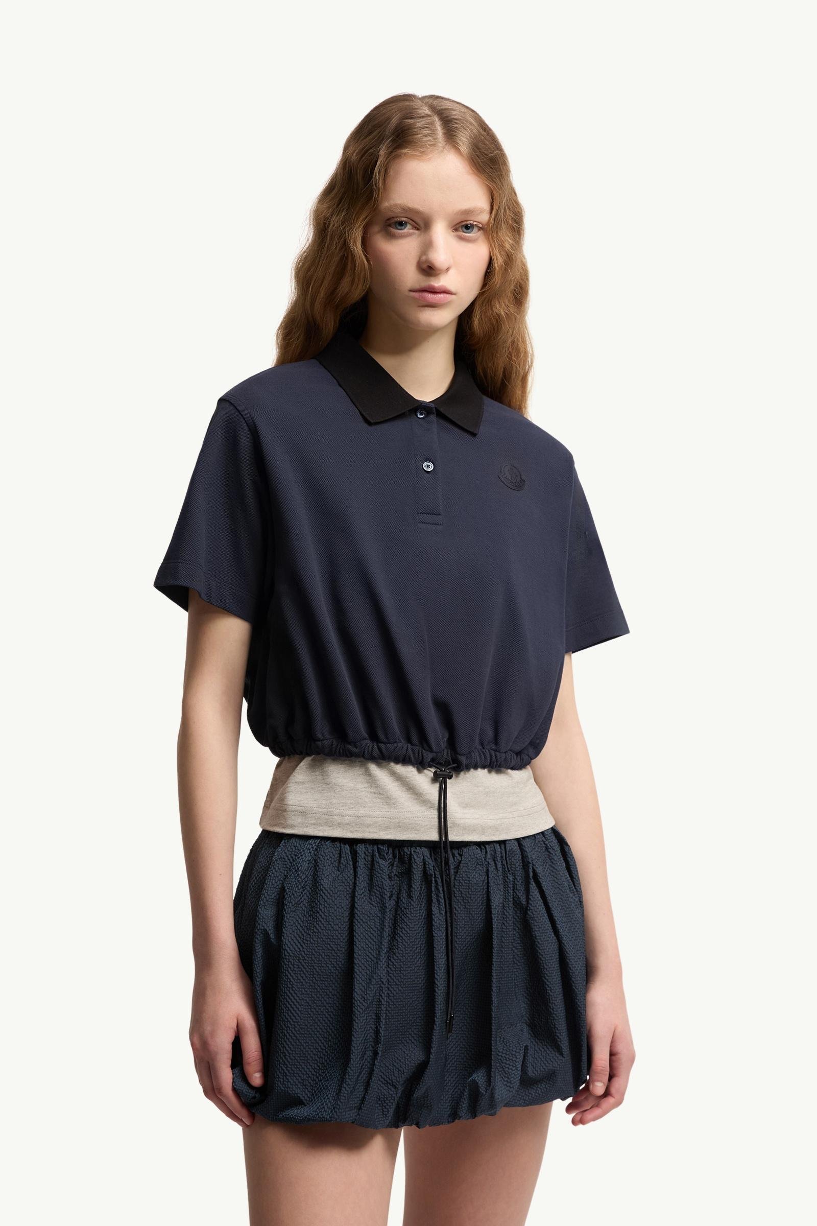 Cropped Cotton Piquet Polo Shirt - 图片 4