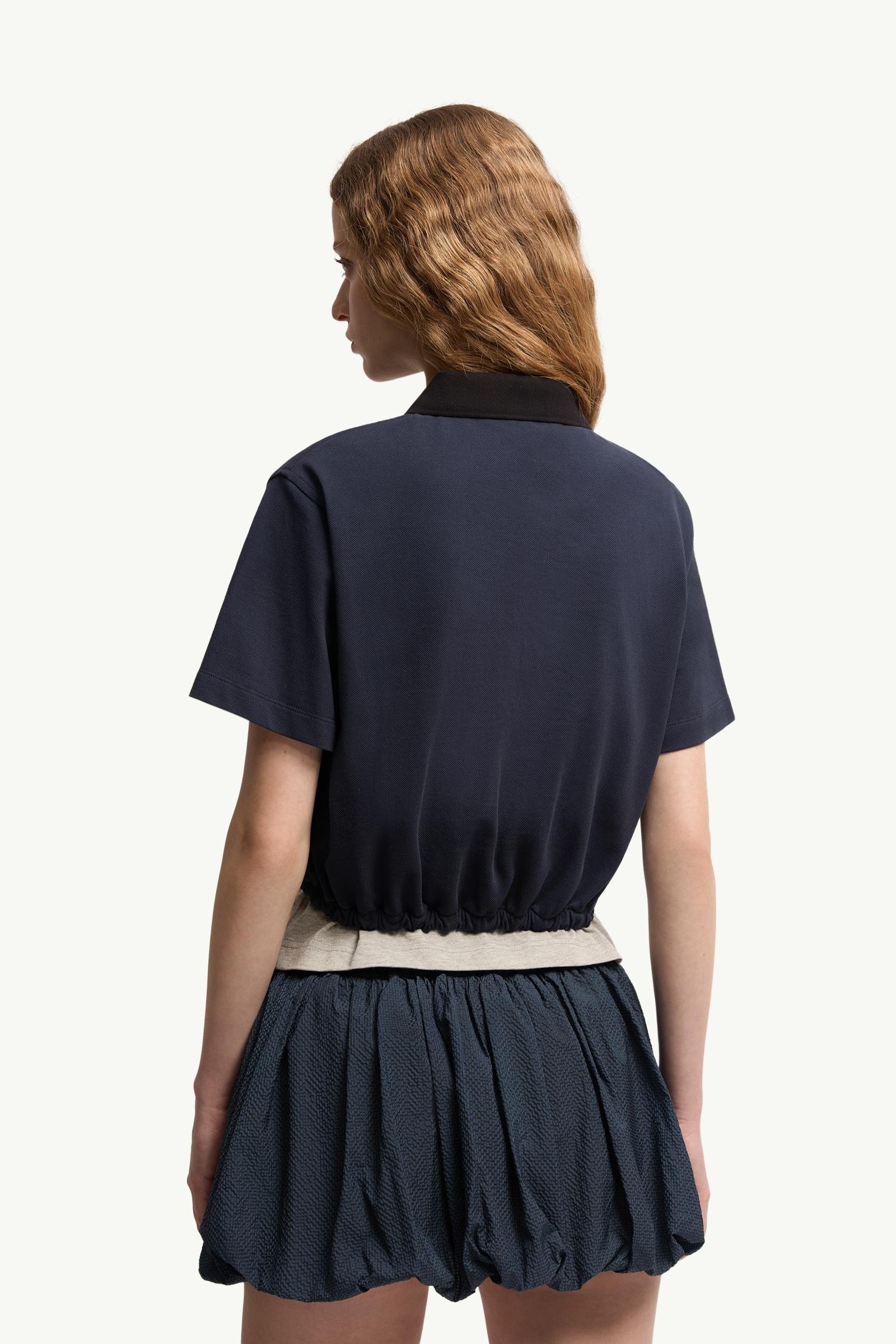 Cropped Cotton Piquet Polo Shirt - 图片 5