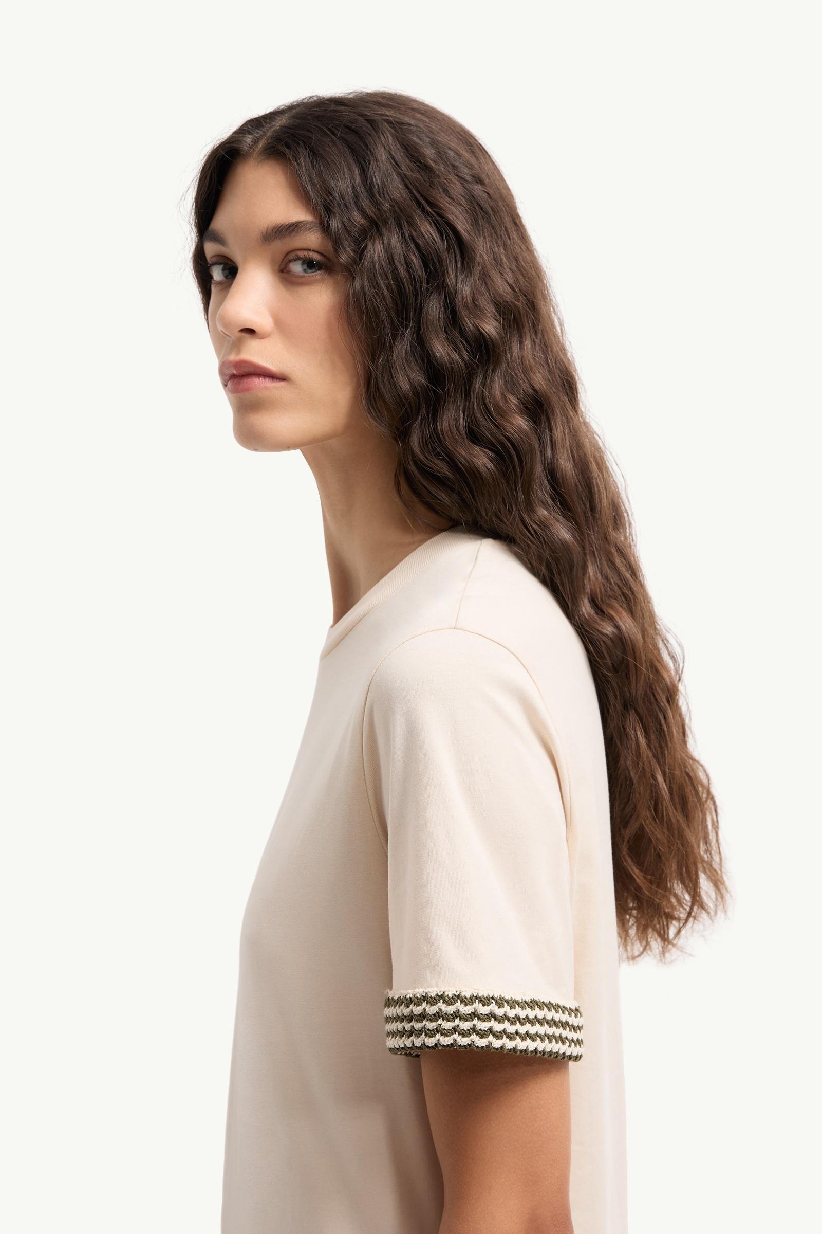 Alternative view of Crochet-Trimmed Cotton Logo T-Shirt