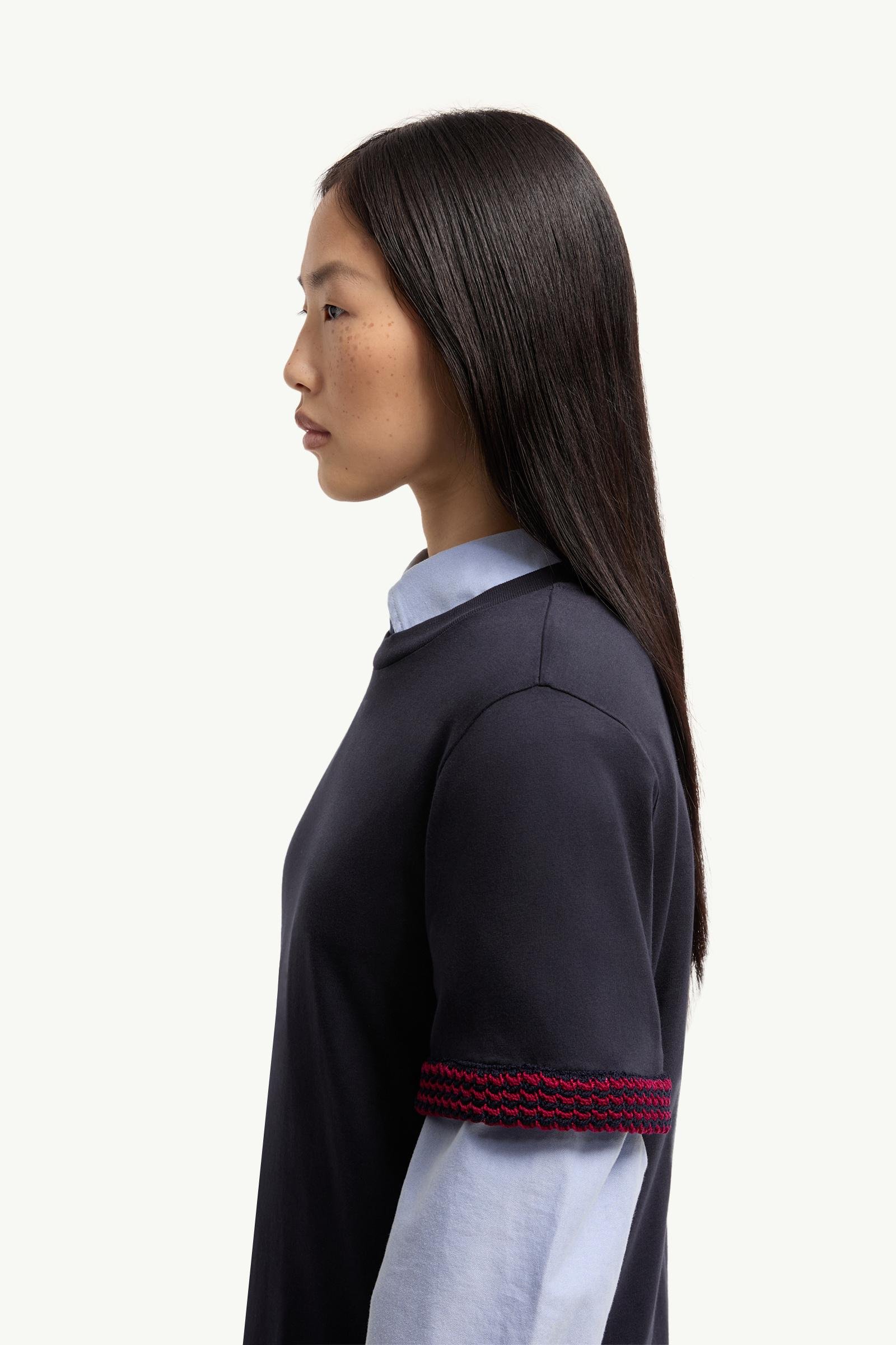 Alternative view of Crochet-Trimmed Cotton Logo T-Shirt