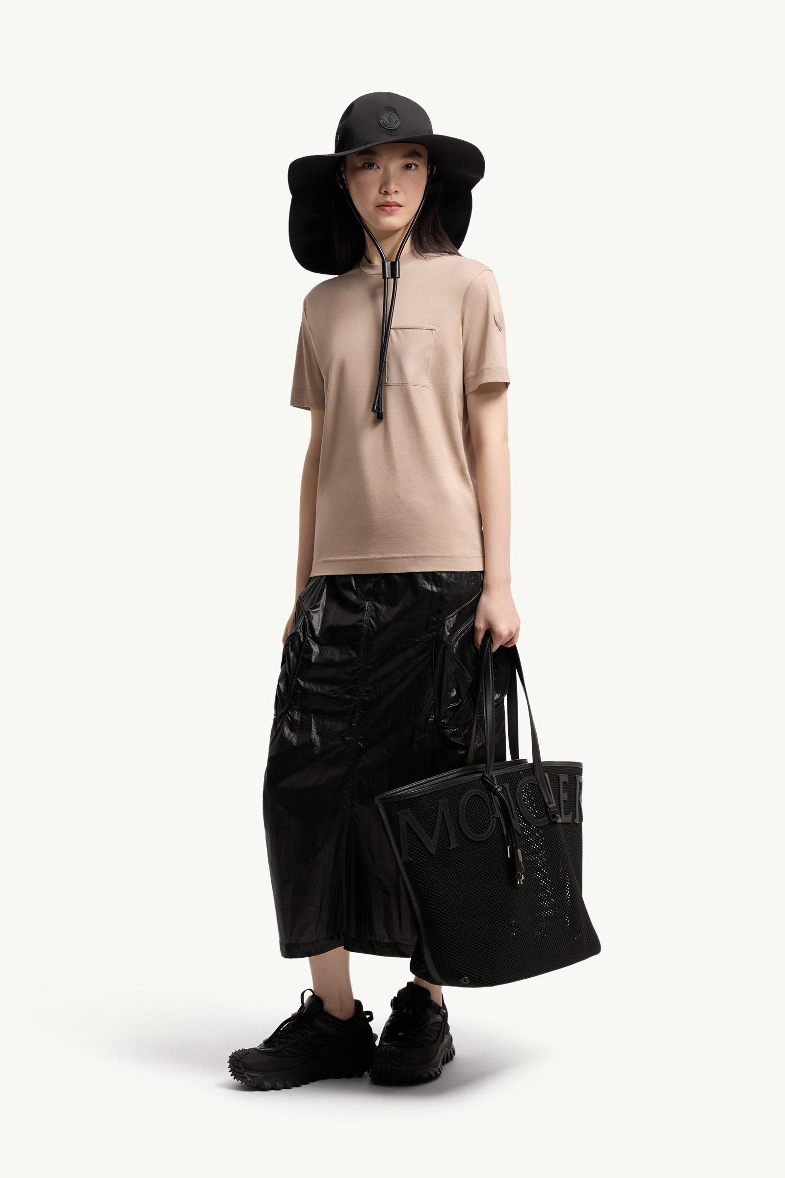 Cotton Jersey T-Shirt with Pleated Pocket