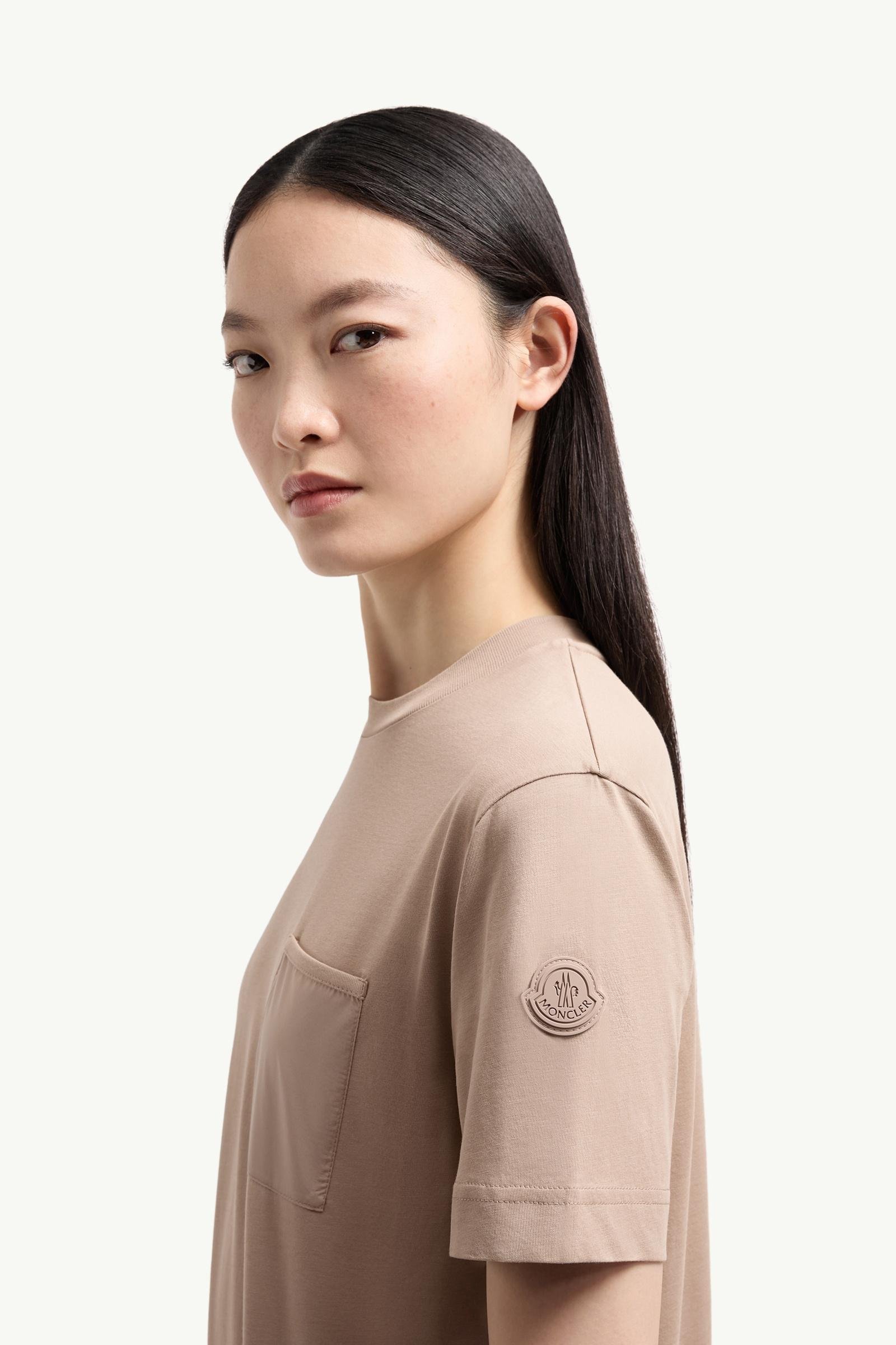 Alternative view of Cotton Jersey T-Shirt with Pleated Pocket