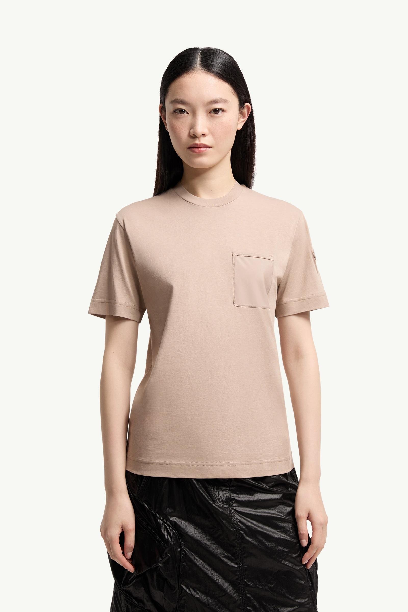 Cotton Jersey T-Shirt with Pleated Pocket - 图片 4