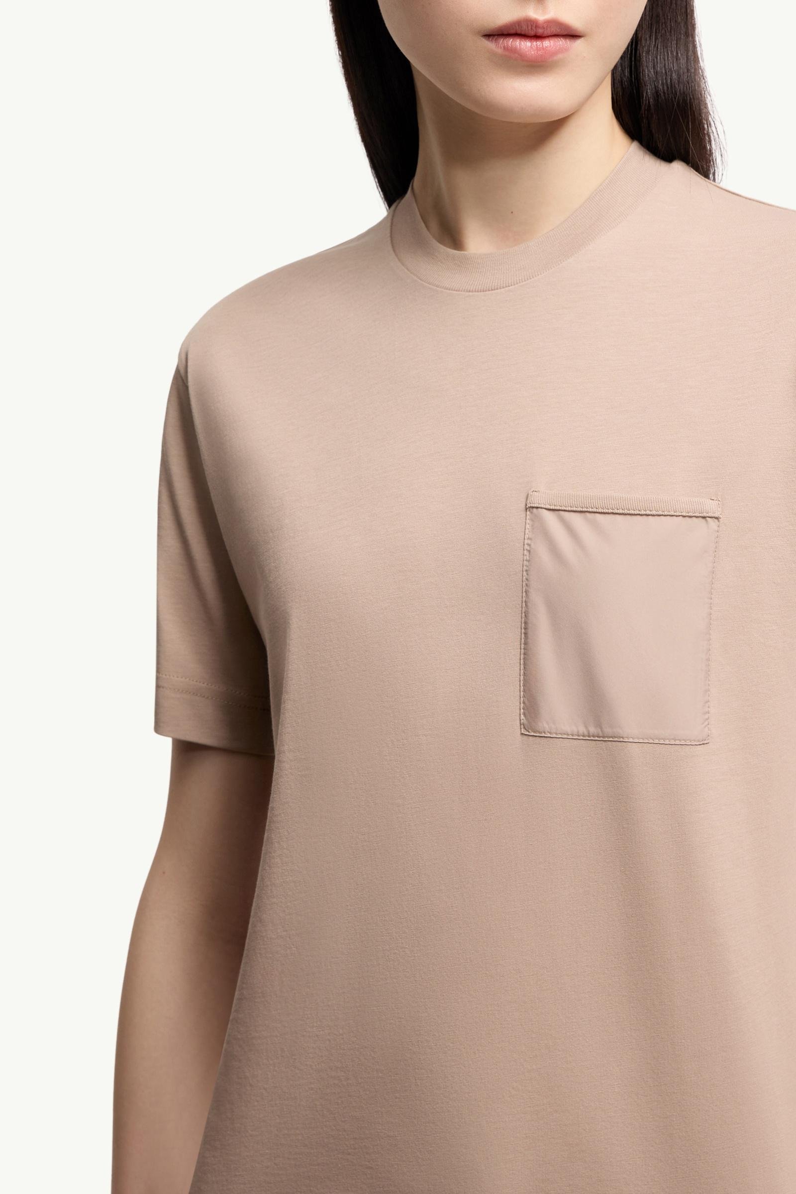 Cotton Jersey T-Shirt with Pleated Pocket - 图片 6