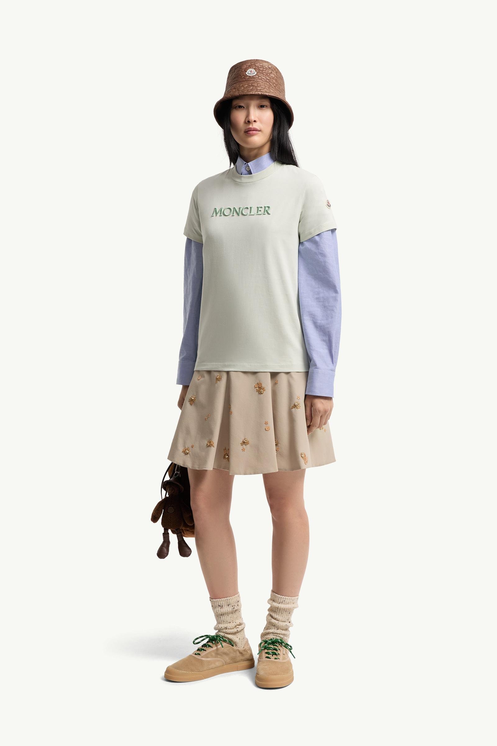 Embroidered Tonal Logo Cotton T-Shirt