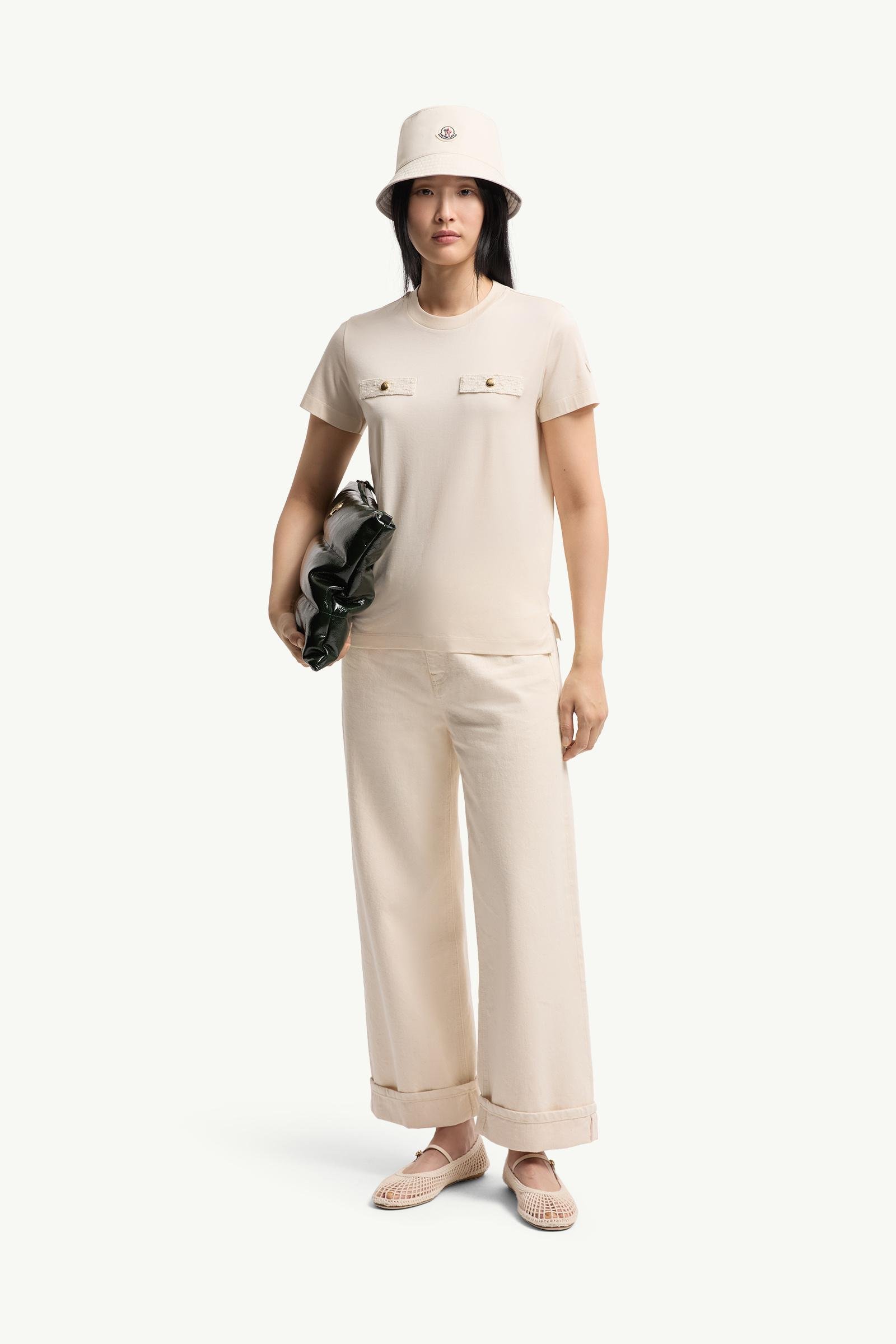 Cotton T-Shirt with Mock Pockets