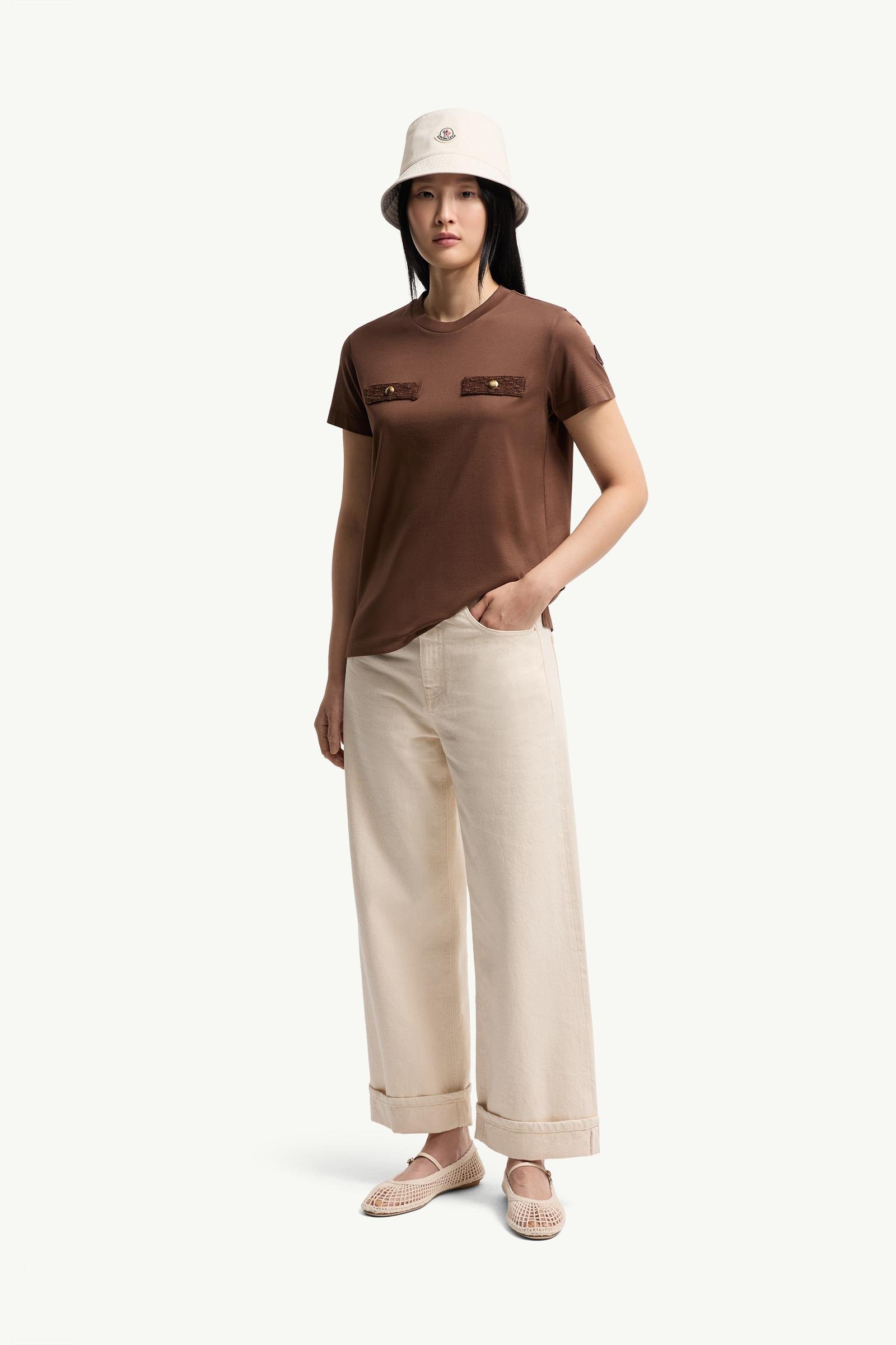 Cotton T-Shirt with Mock Pockets