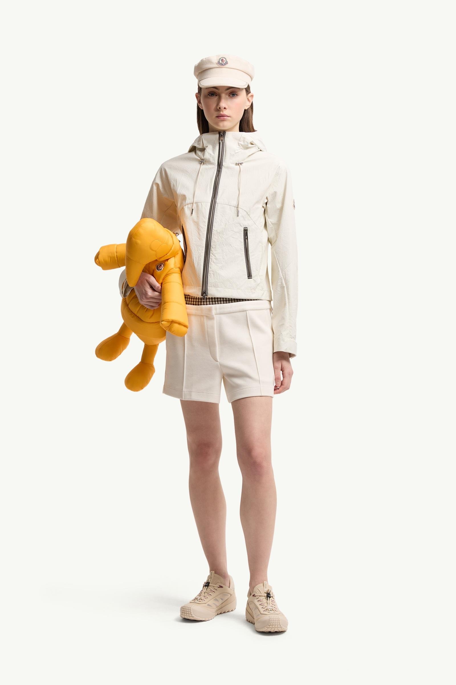 Layered-Effect Vichy Cotton Blend Shorts