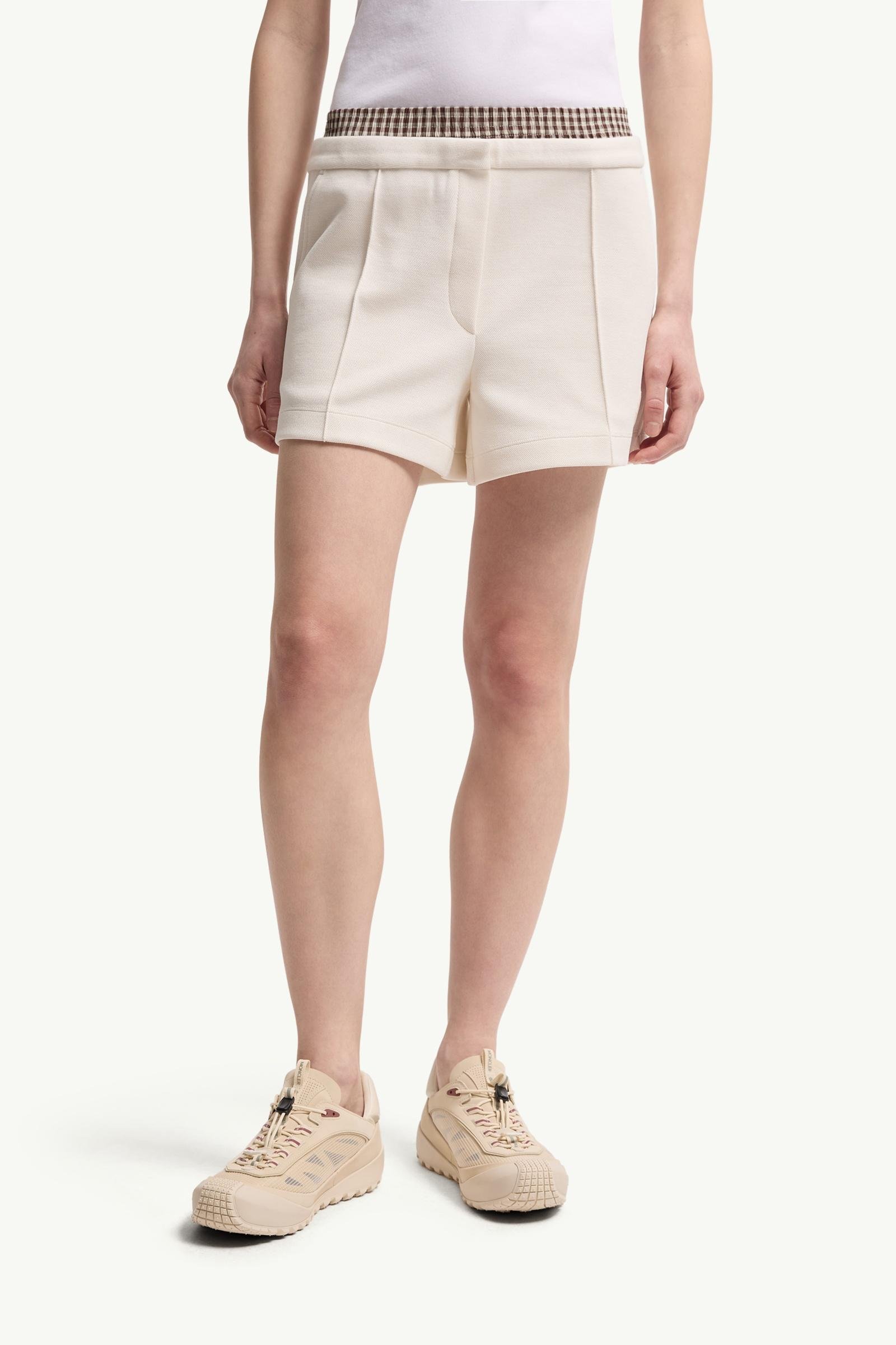Layered-Effect Vichy Cotton Blend Shorts - 图片 4
