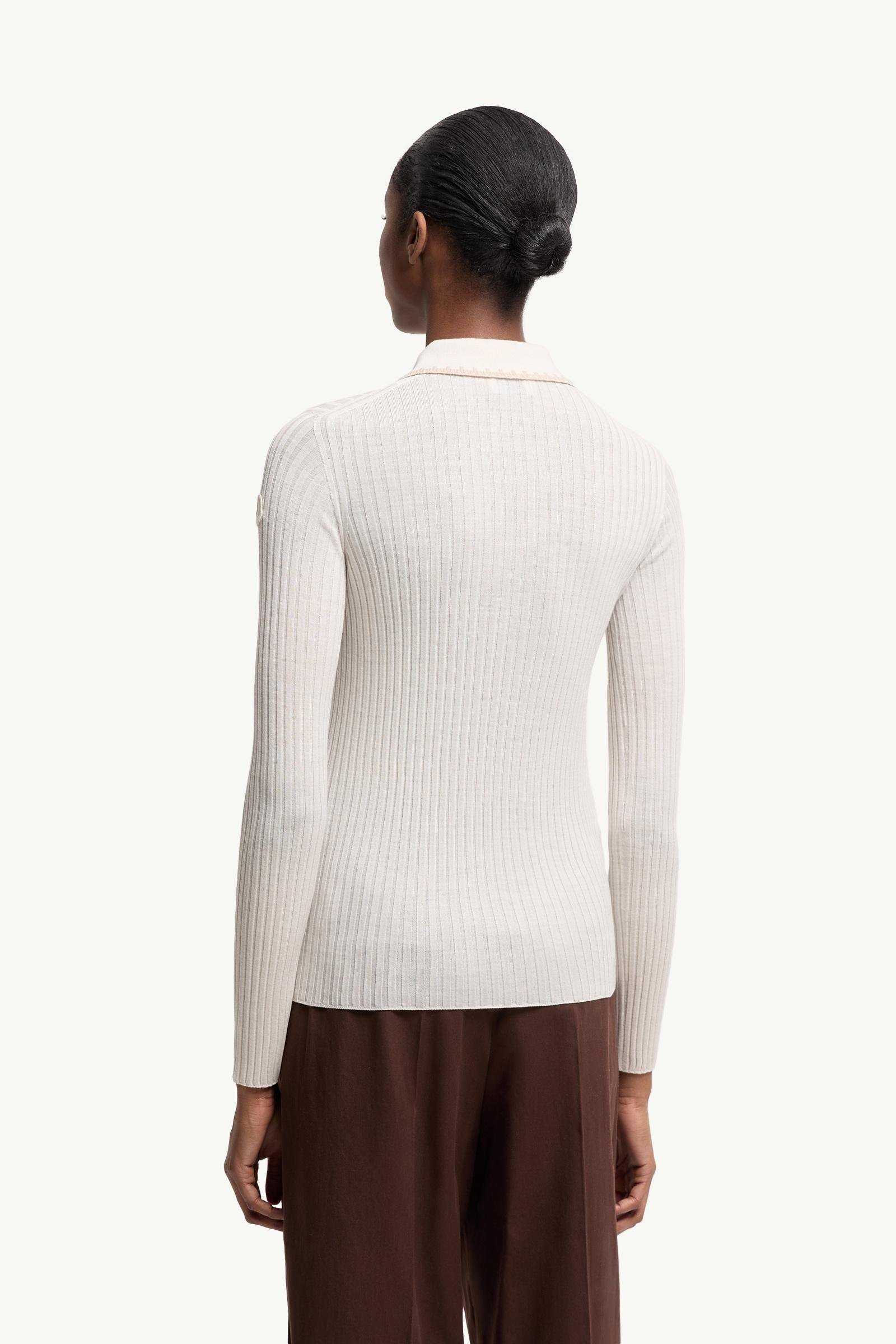 Wool Long Sleeve Polo Shirt - 图片 5