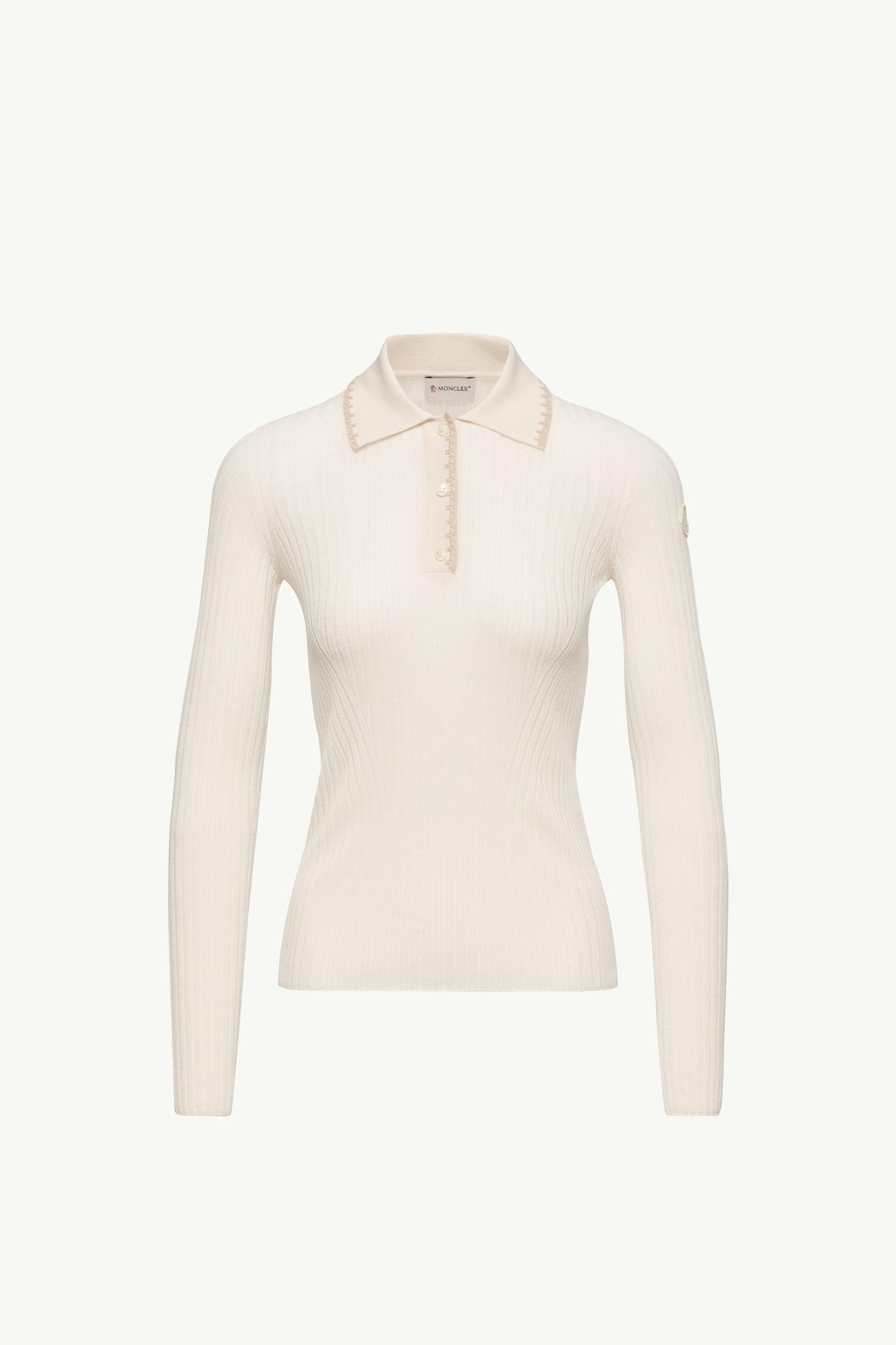 Wool Long Sleeve Polo Shirt - 图片 3