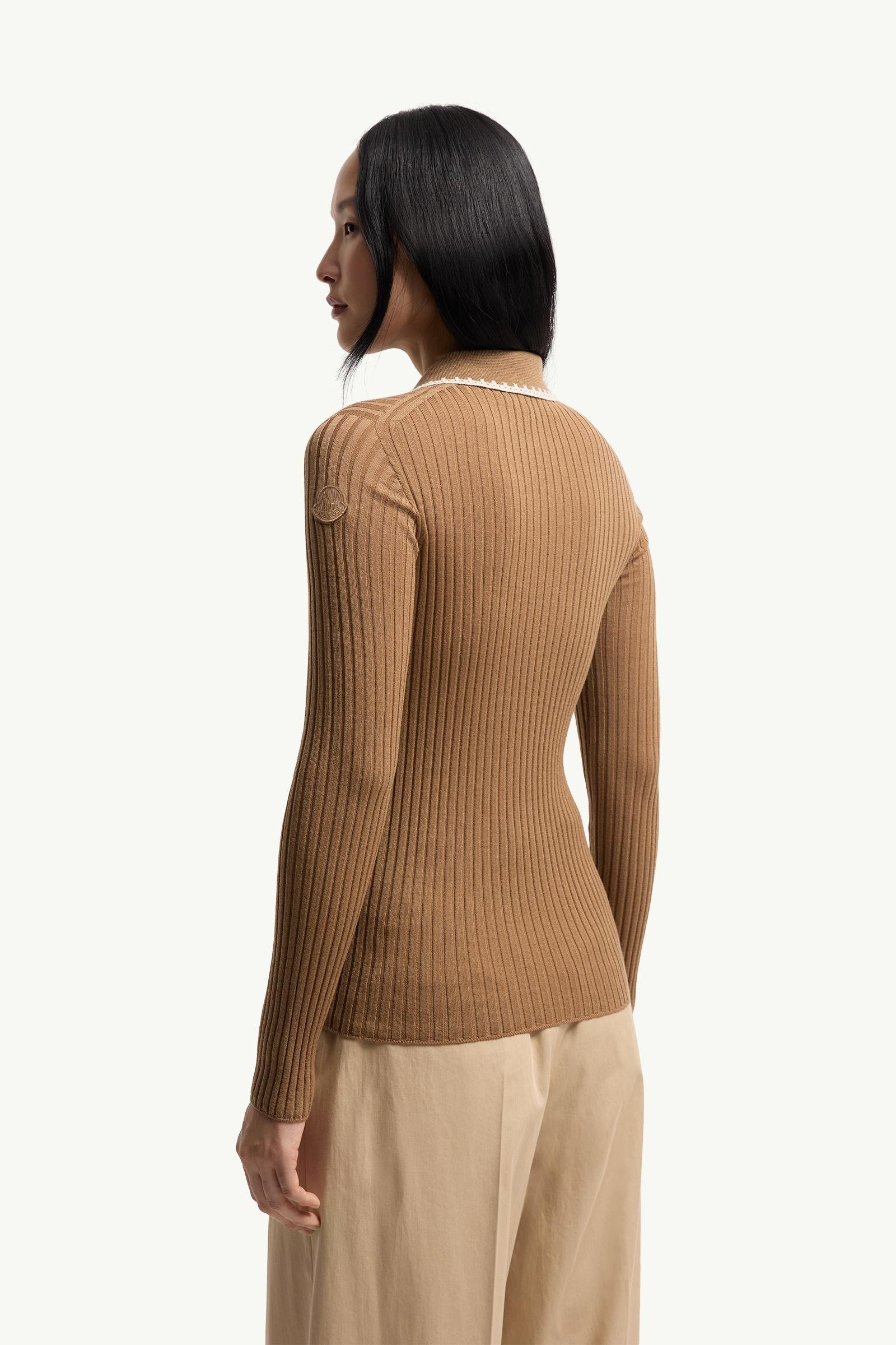 Wool Long Sleeve Polo Shirt - 图片 5