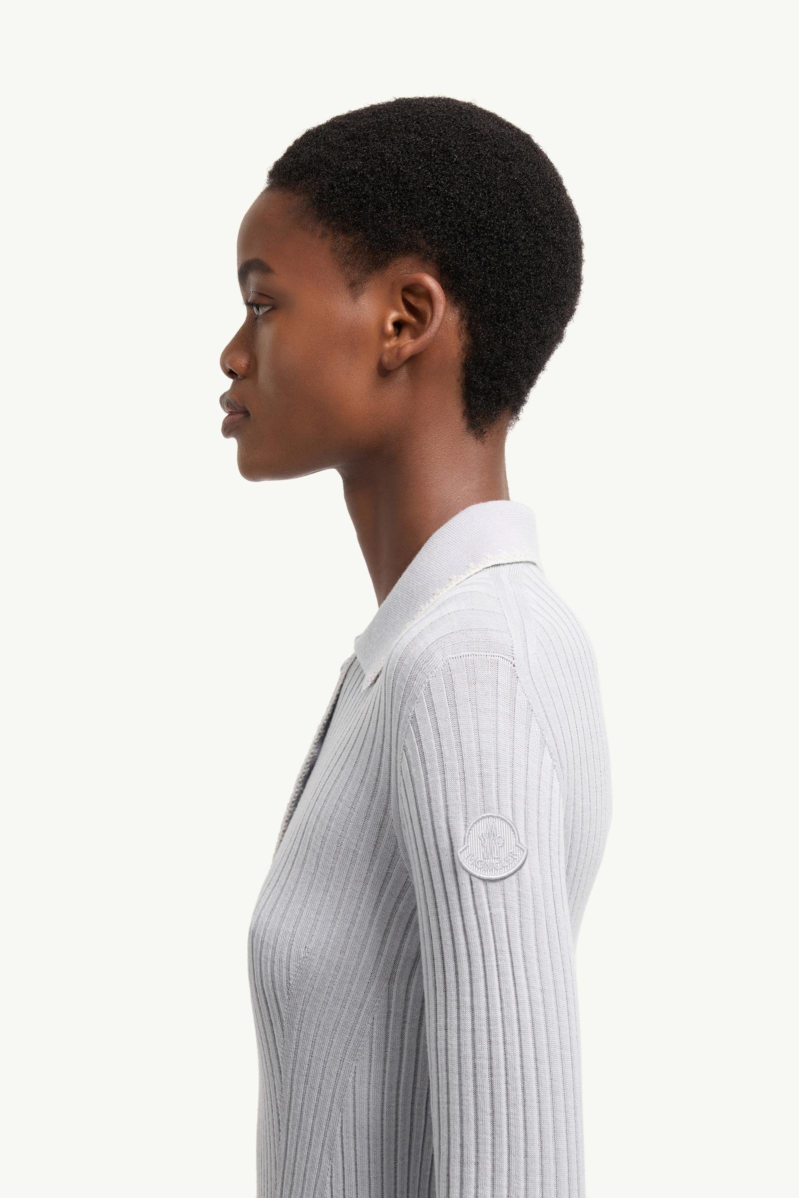 Wool Long Sleeve Polo Shirt - 图片 2