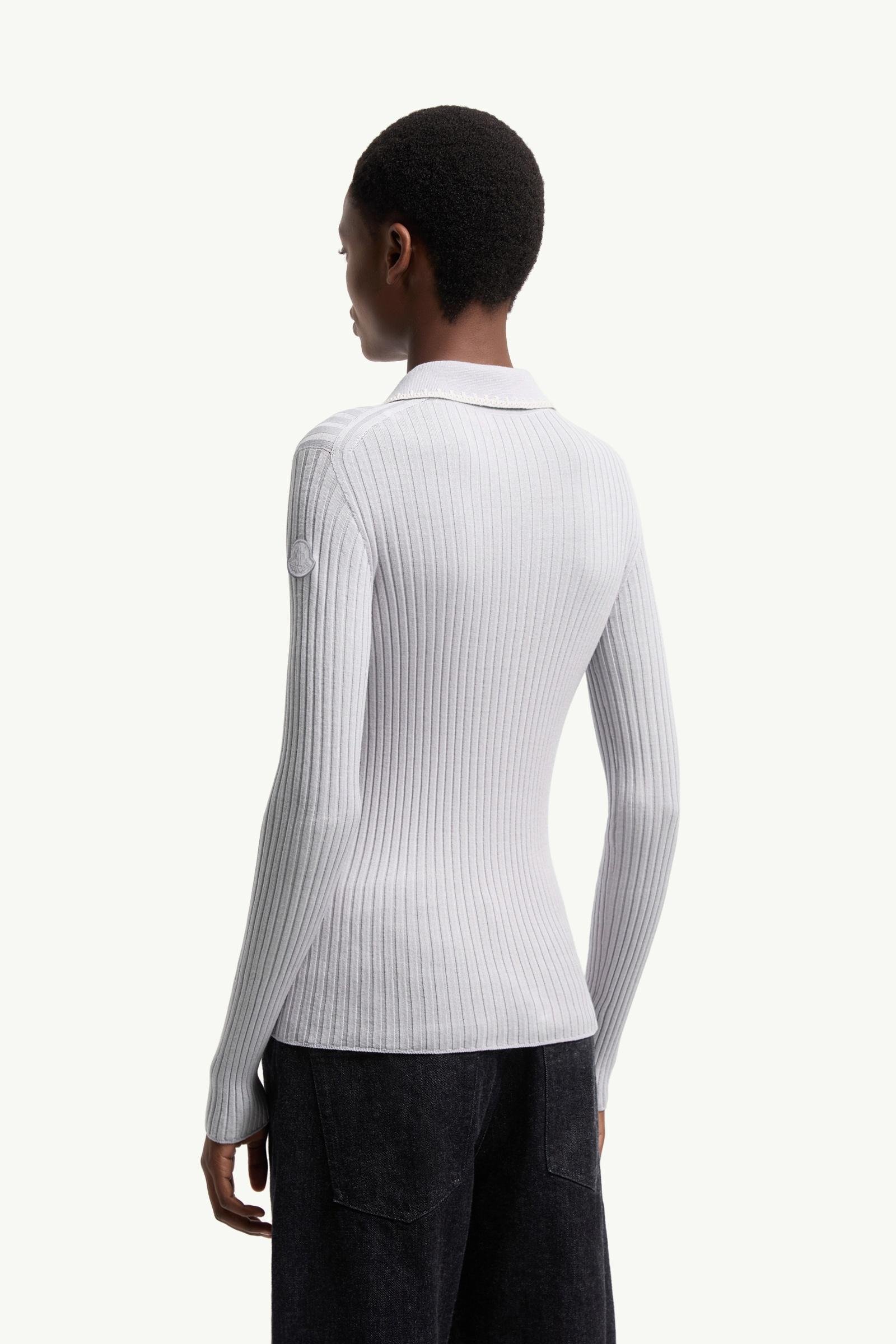 Wool Long Sleeve Polo Shirt - 图片 5