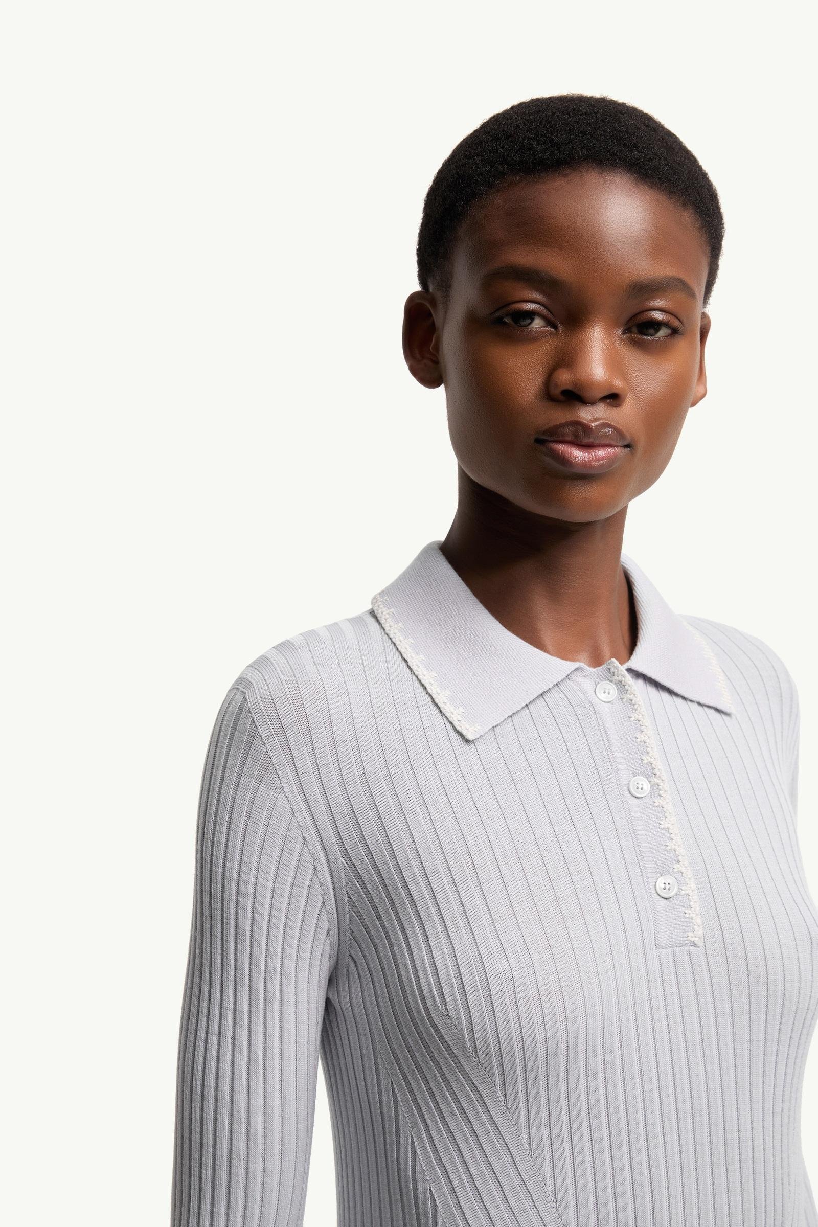 Wool Long Sleeve Polo Shirt - 图片 6