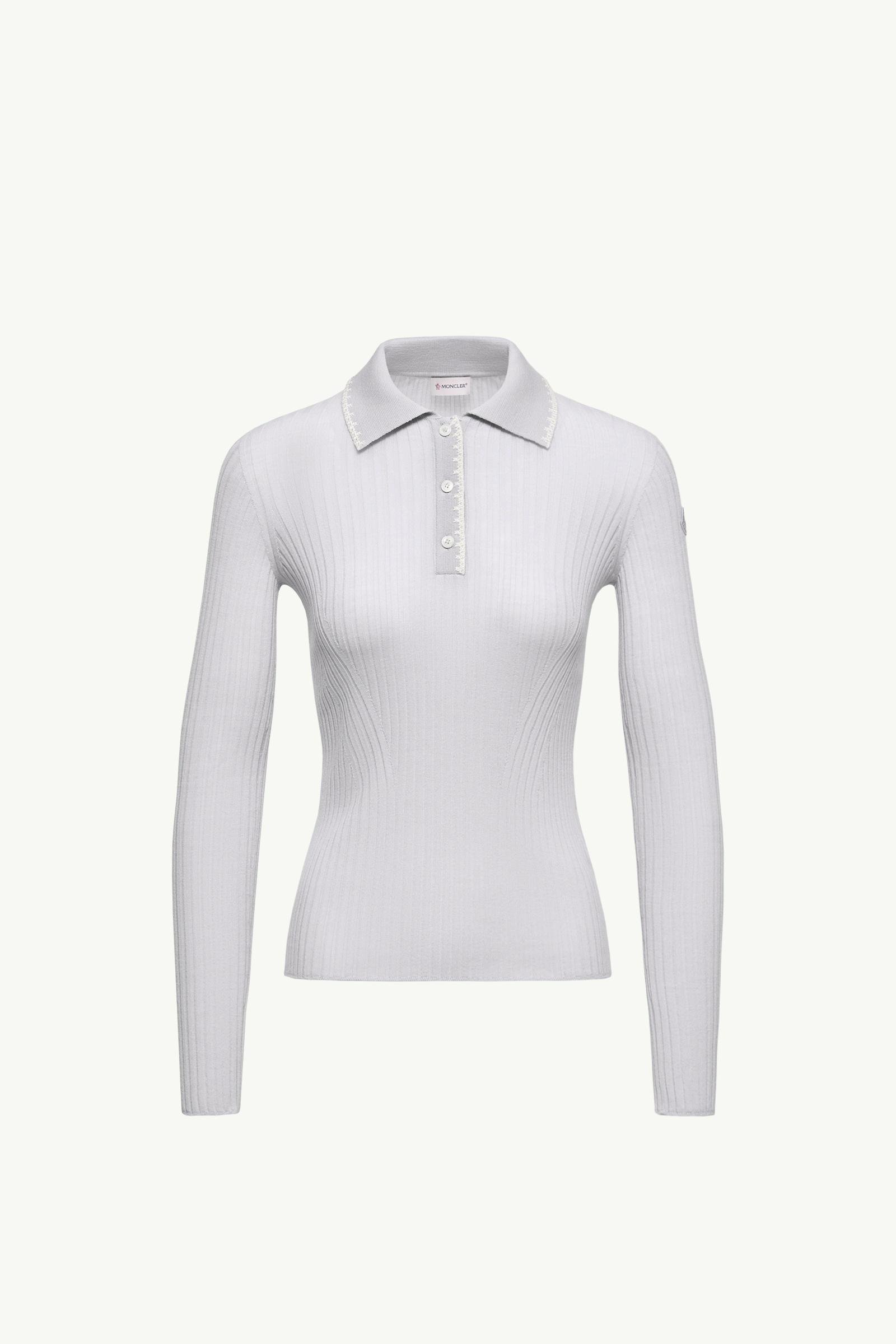 Wool Long Sleeve Polo Shirt - 图片 3