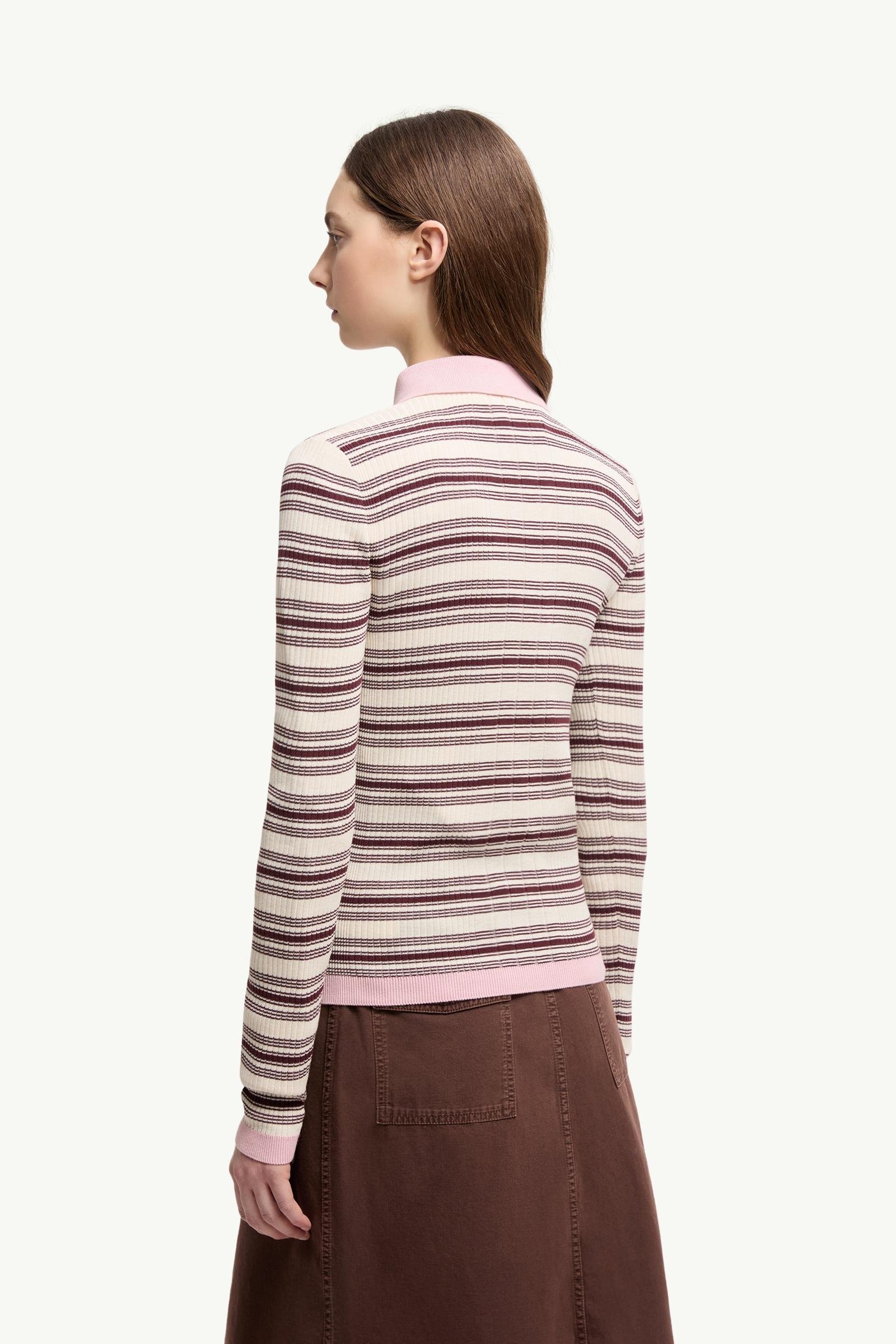 Cotton Crêpe Polo Shirt - 图片 5