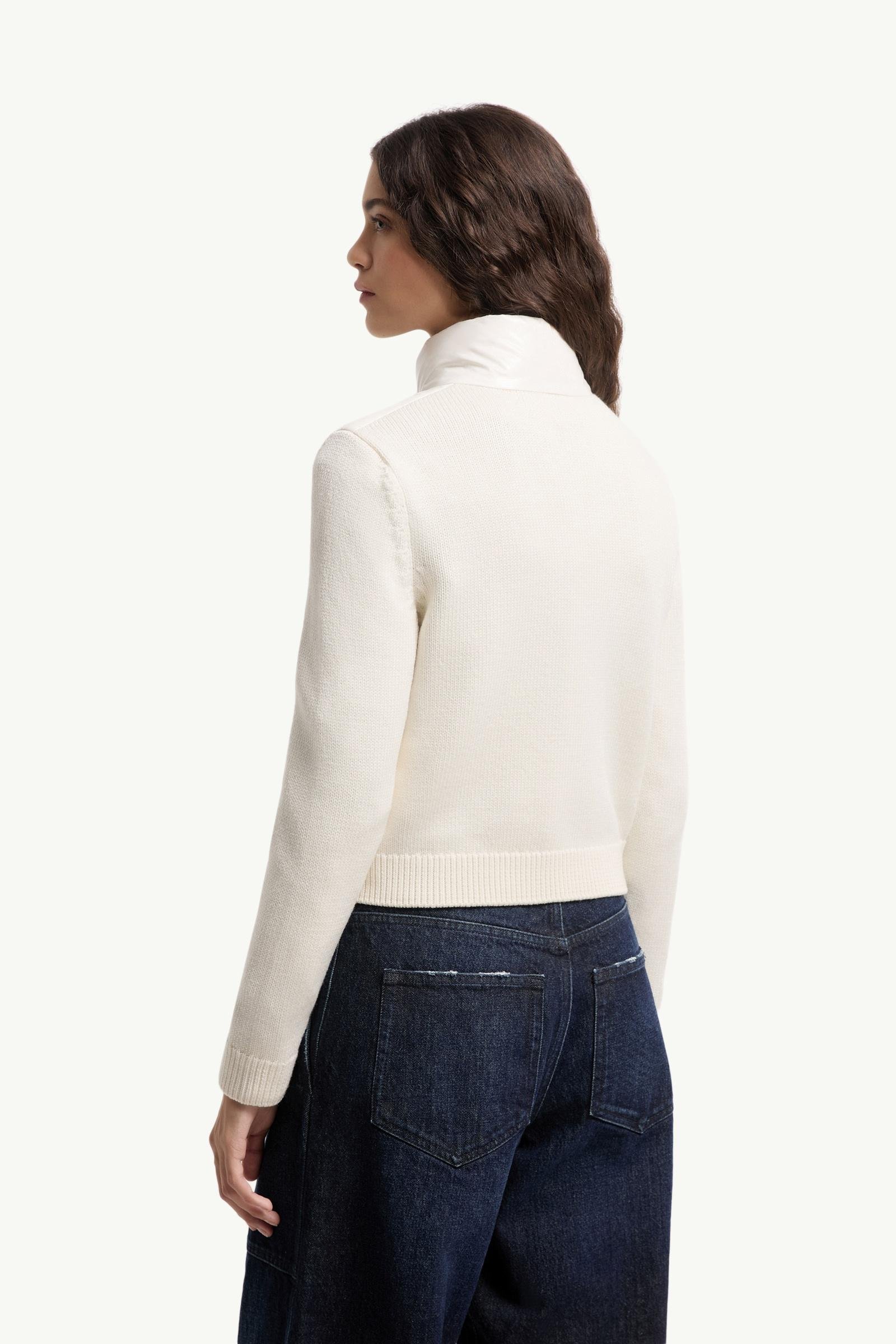 Padded Zip-Up Wool Cardigan - 图片 5