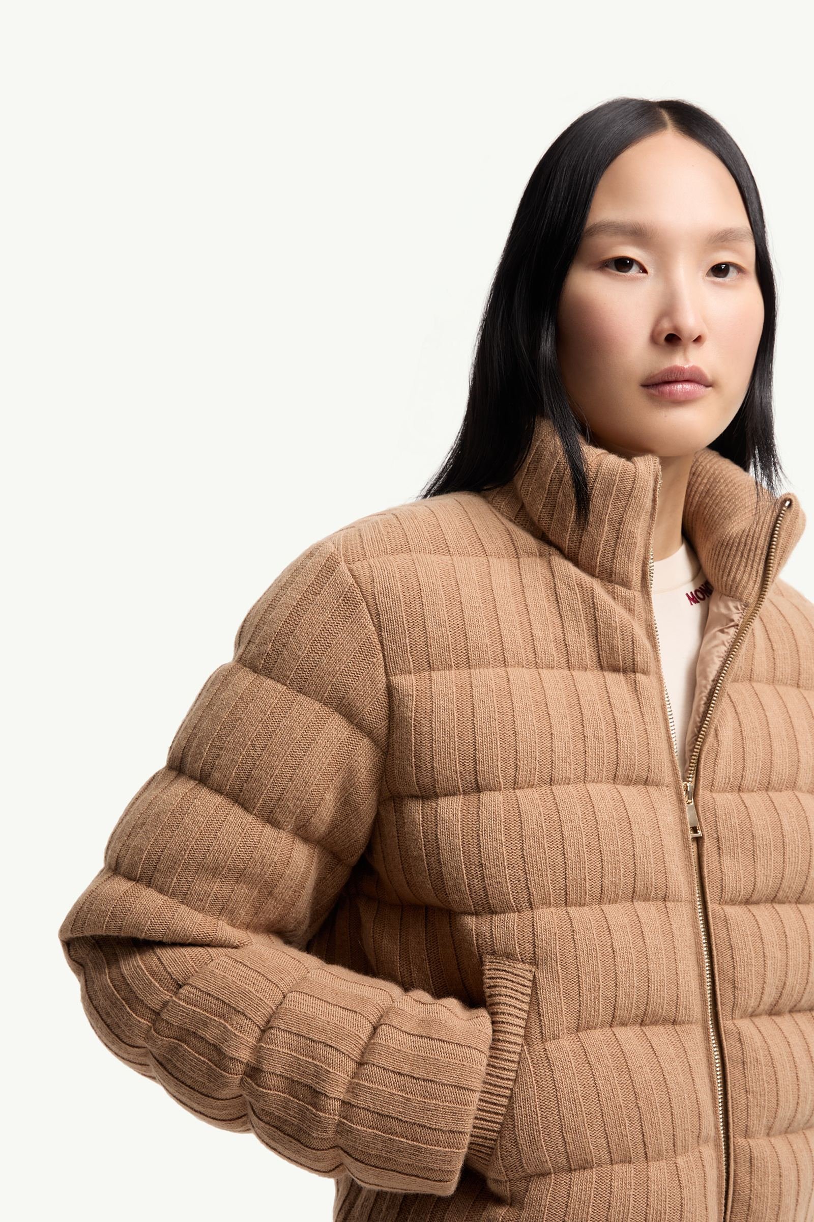 Wool & Cashmere Blend Padded Cardigan - 图片 6