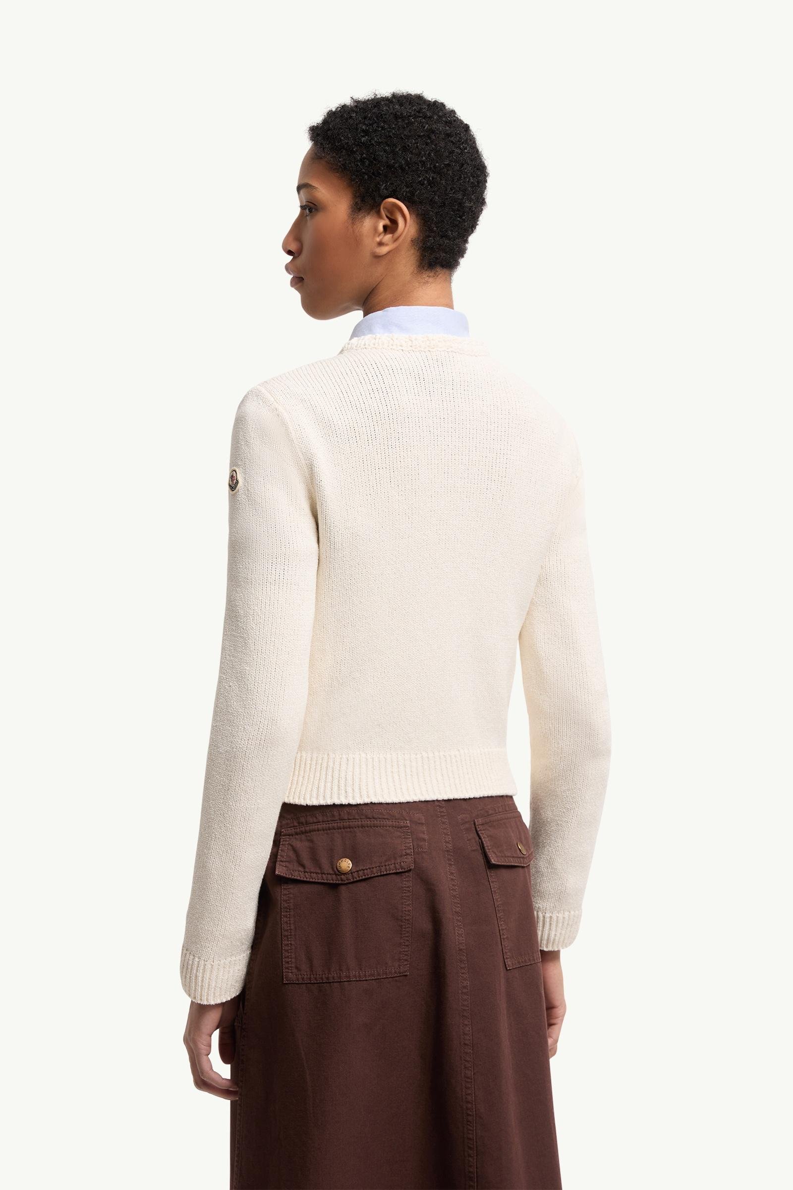 Geometric-Quilted Padded Zip-Up Cardigan - 图片 5