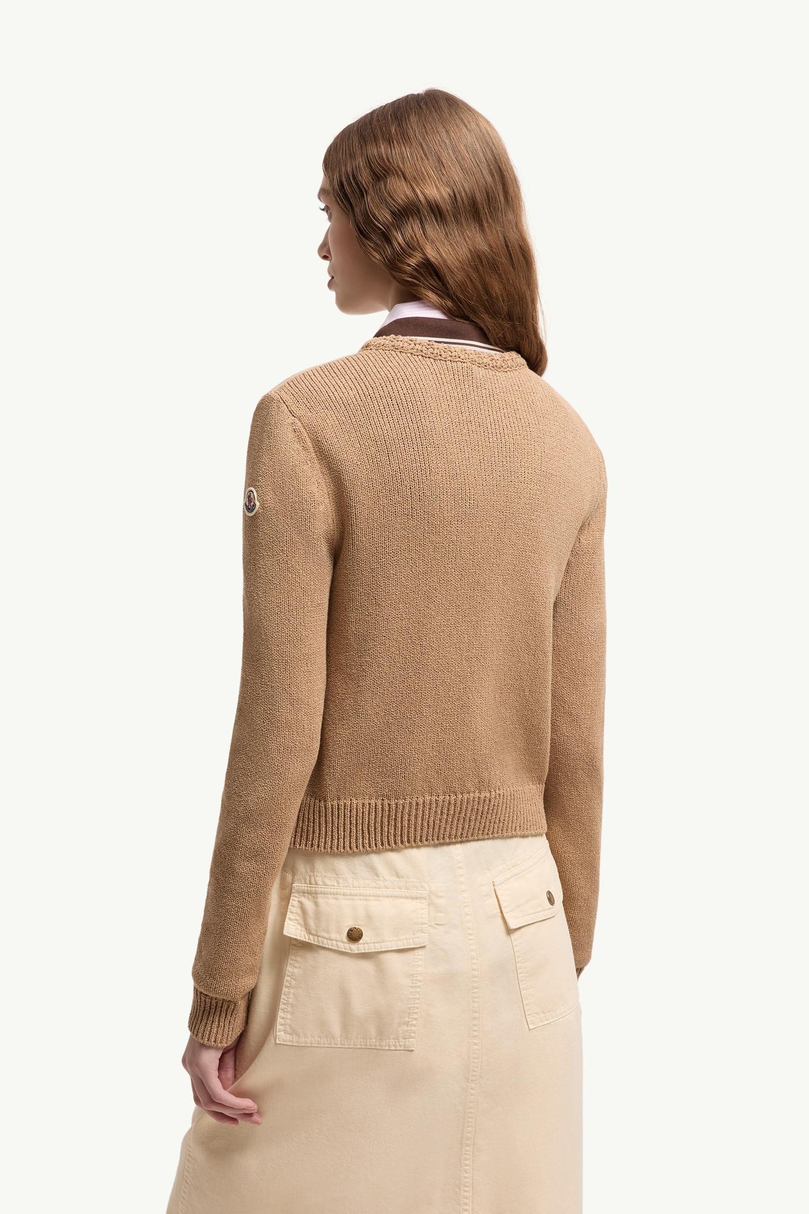 Geometric-Quilted Padded Zip-Up Cardigan - 图片 5