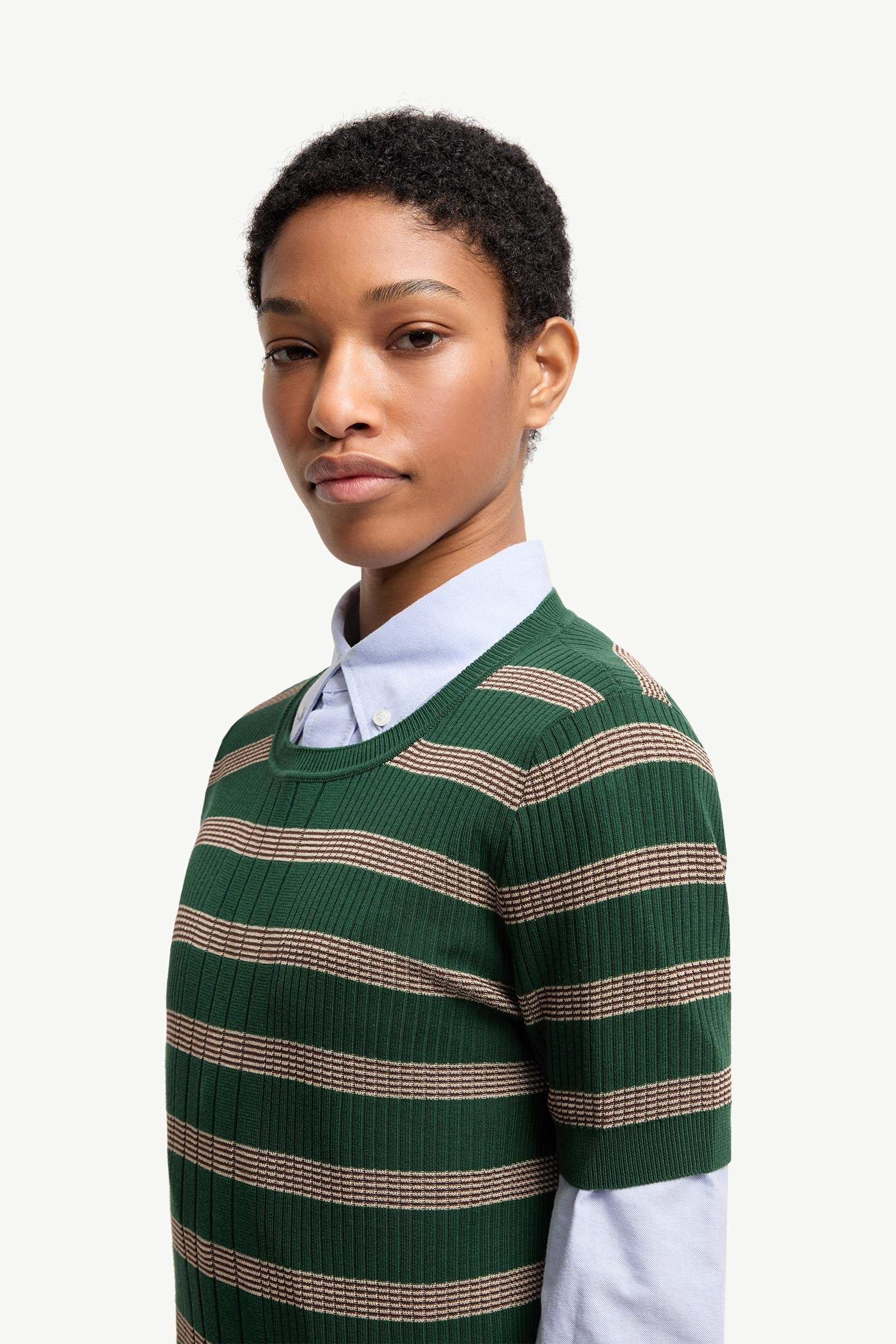 Alternative view of Striped Cotton T-Shirt