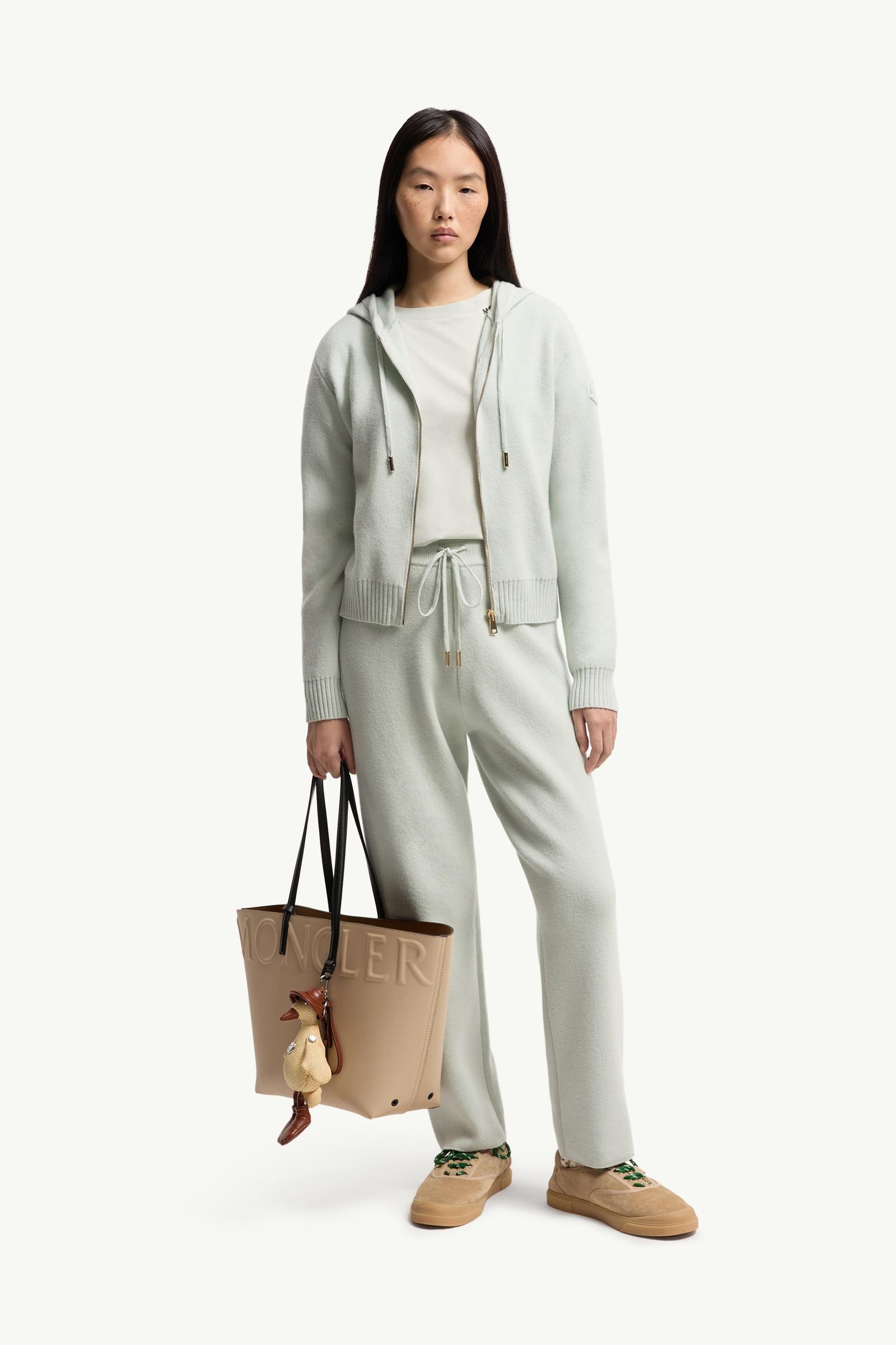 Wool & Cashmere Blend Cropped Jogging Trousers