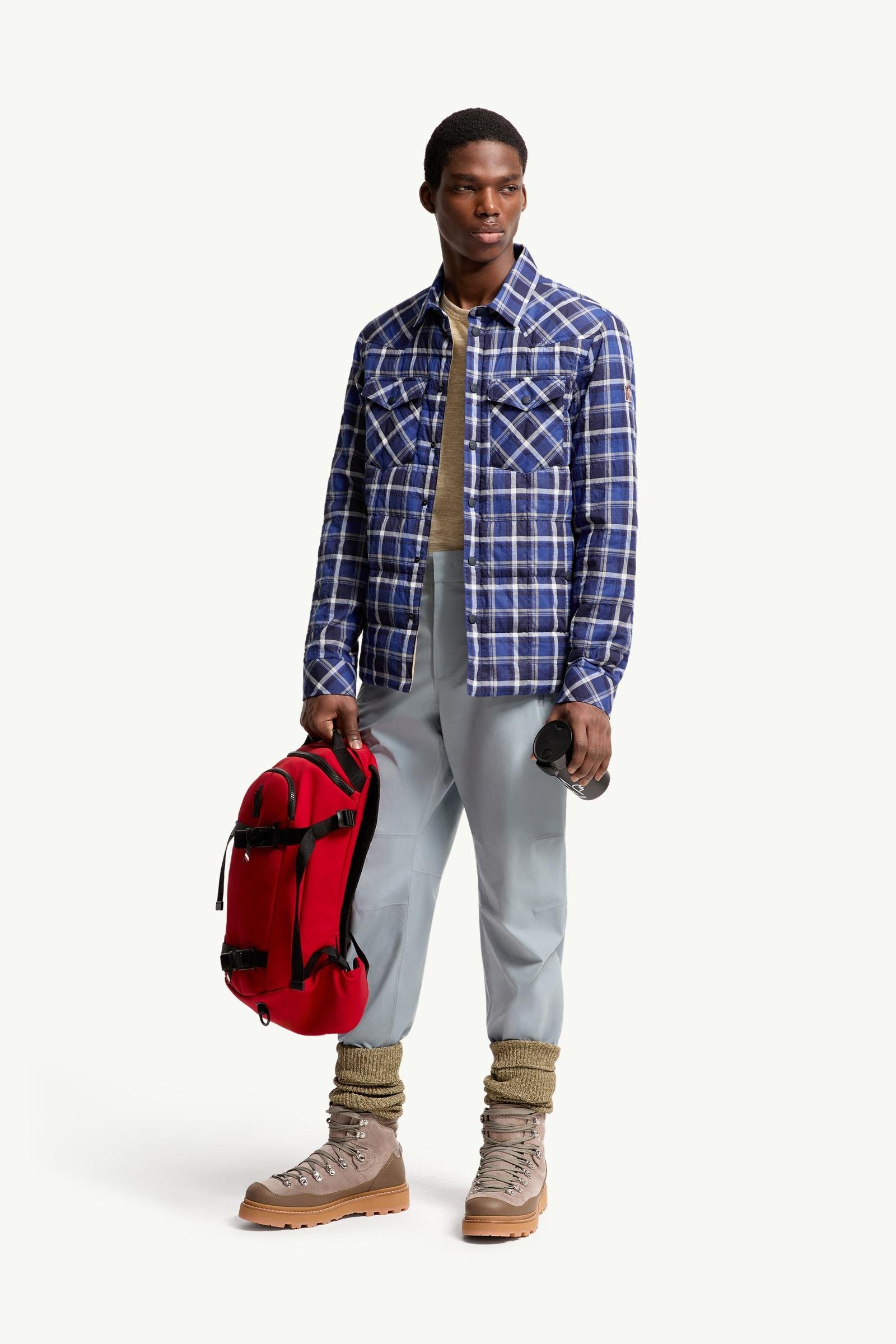 Gelt Check Cotton Blend Down Shirt Jacket