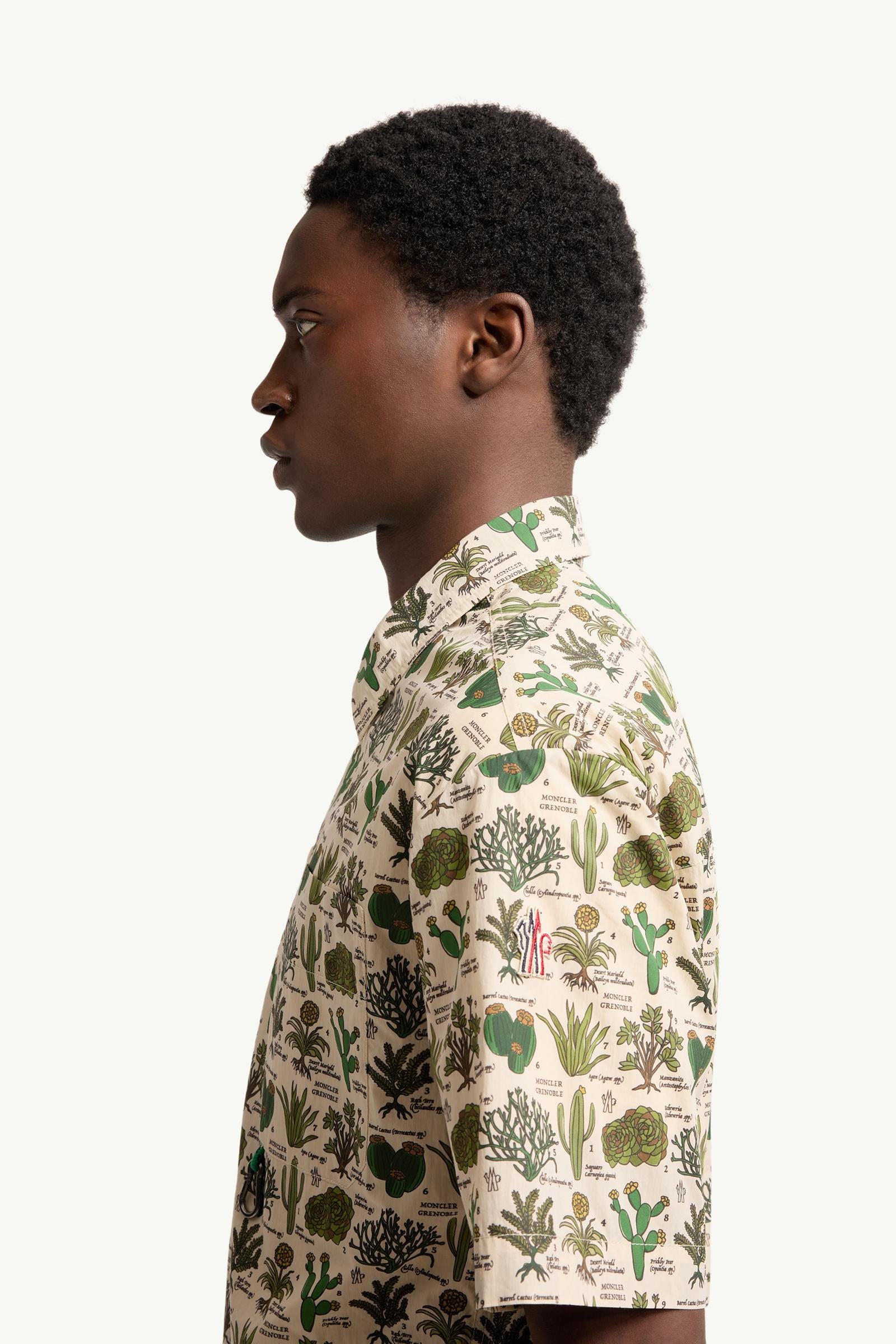 Alternative view of Botanical Print Cotton Blend Short Sleeve Shirt
