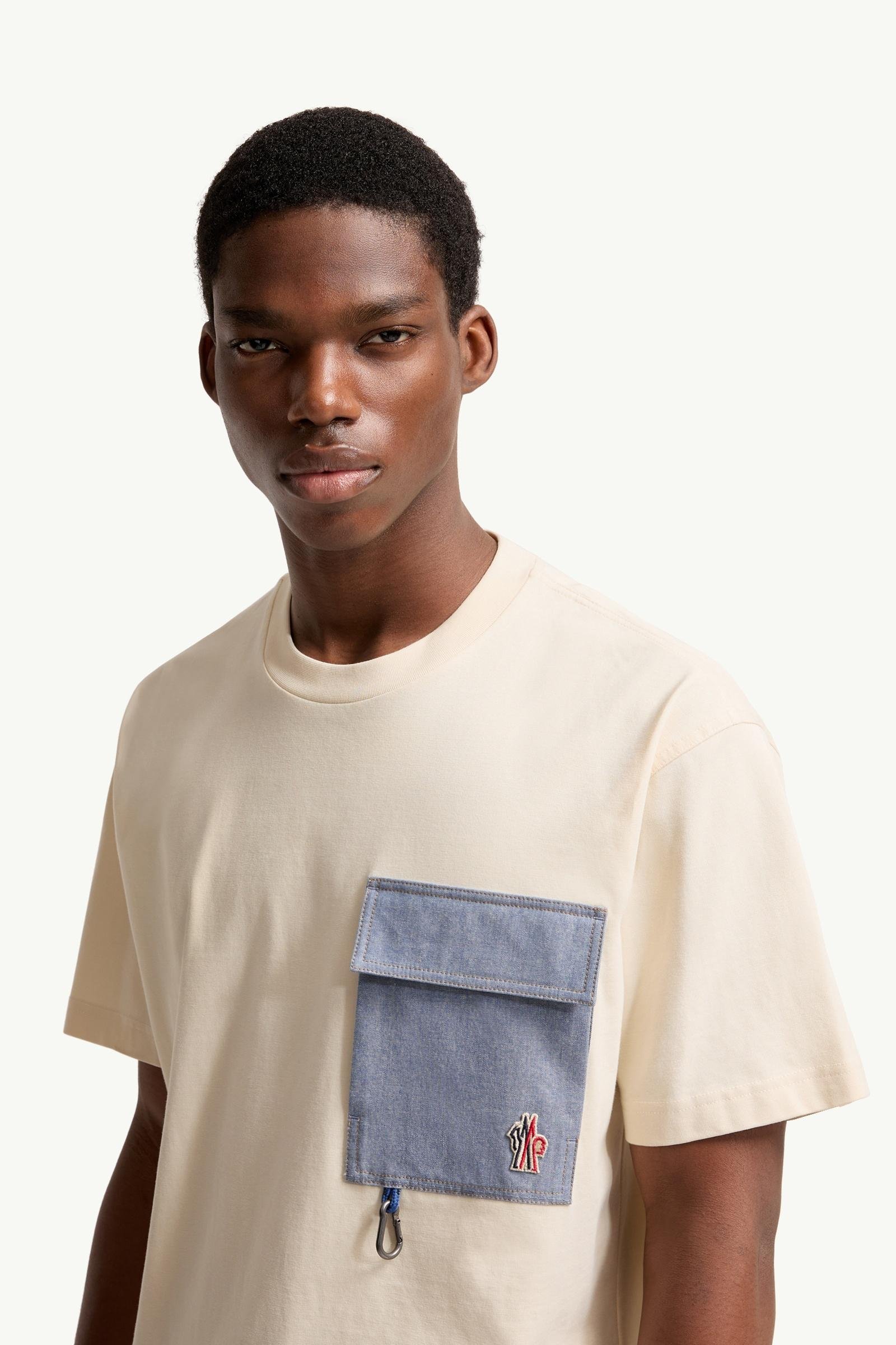 Alternative view of Cotton Blend T-Shirt with Denim Pocket