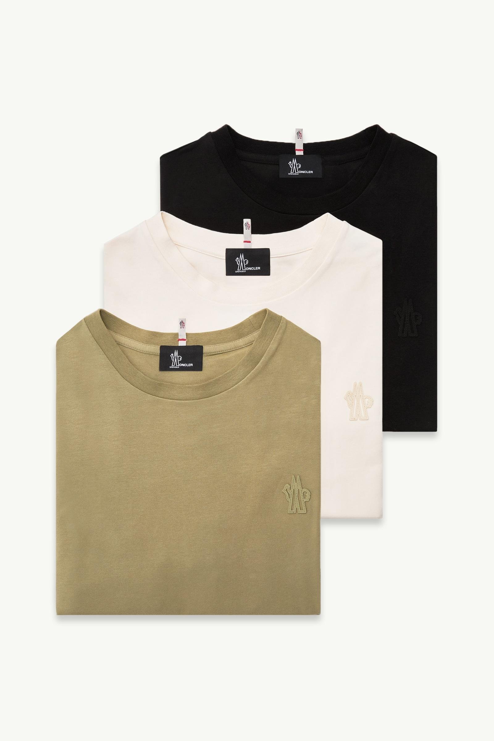 Logo Patch Cotton Blend T-Shirt (Three Pack) - 图片 3