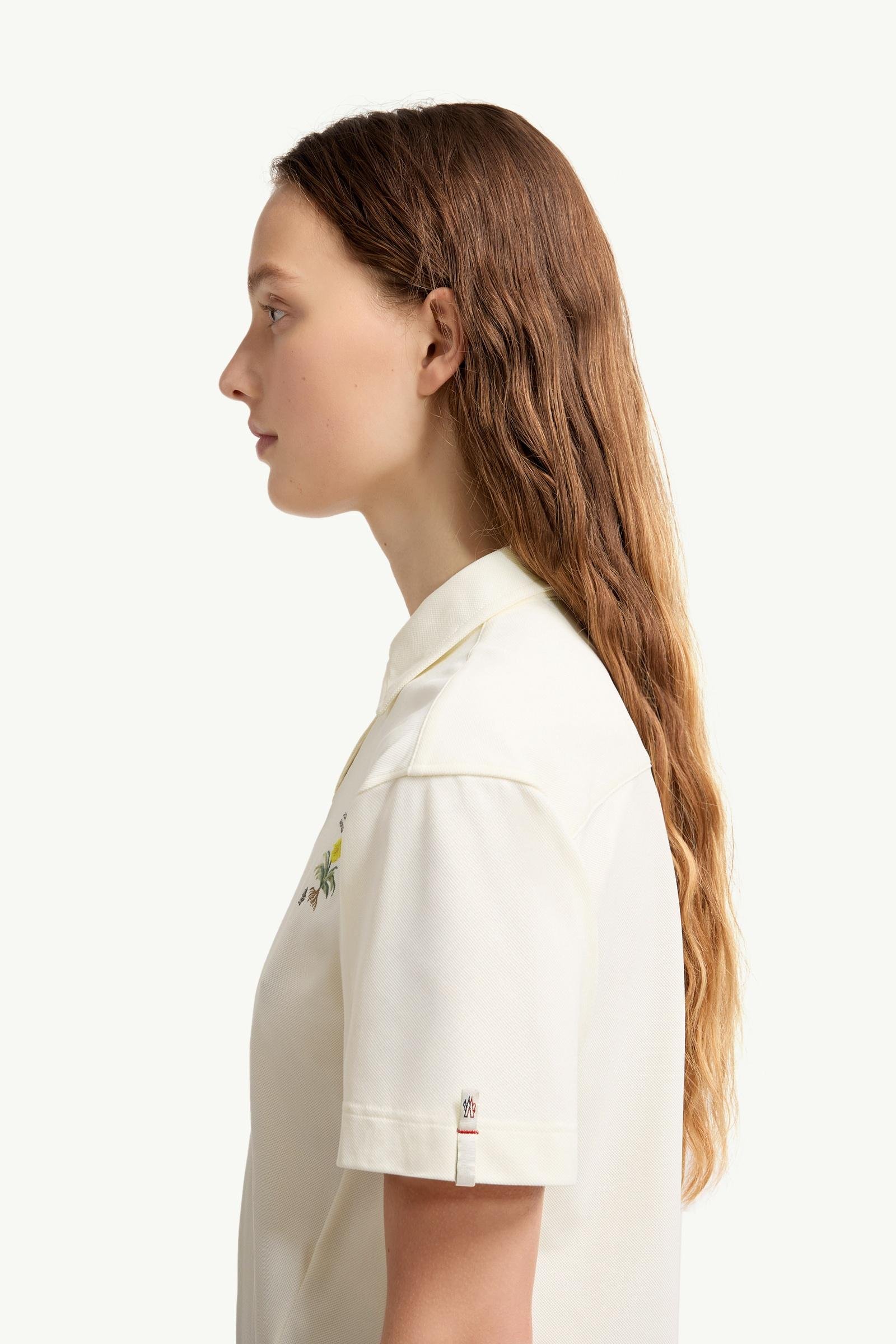 Alternative view of Embroidered Botanical Motif Polo Shirt