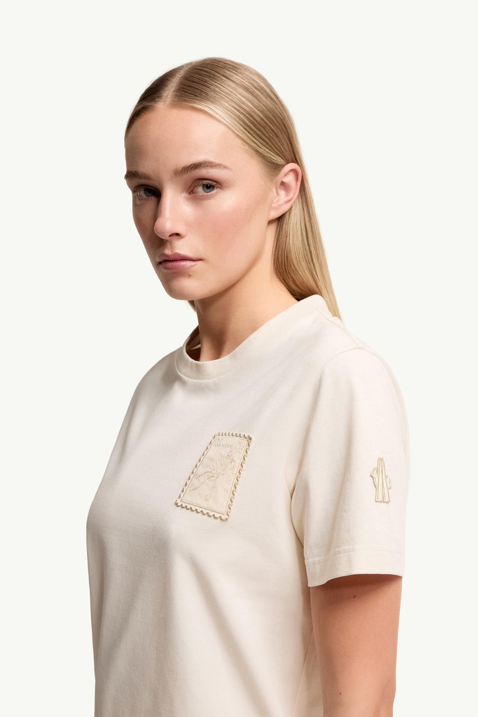 Alternative view of Botanical Patch Cotton Blend T-Shirt
