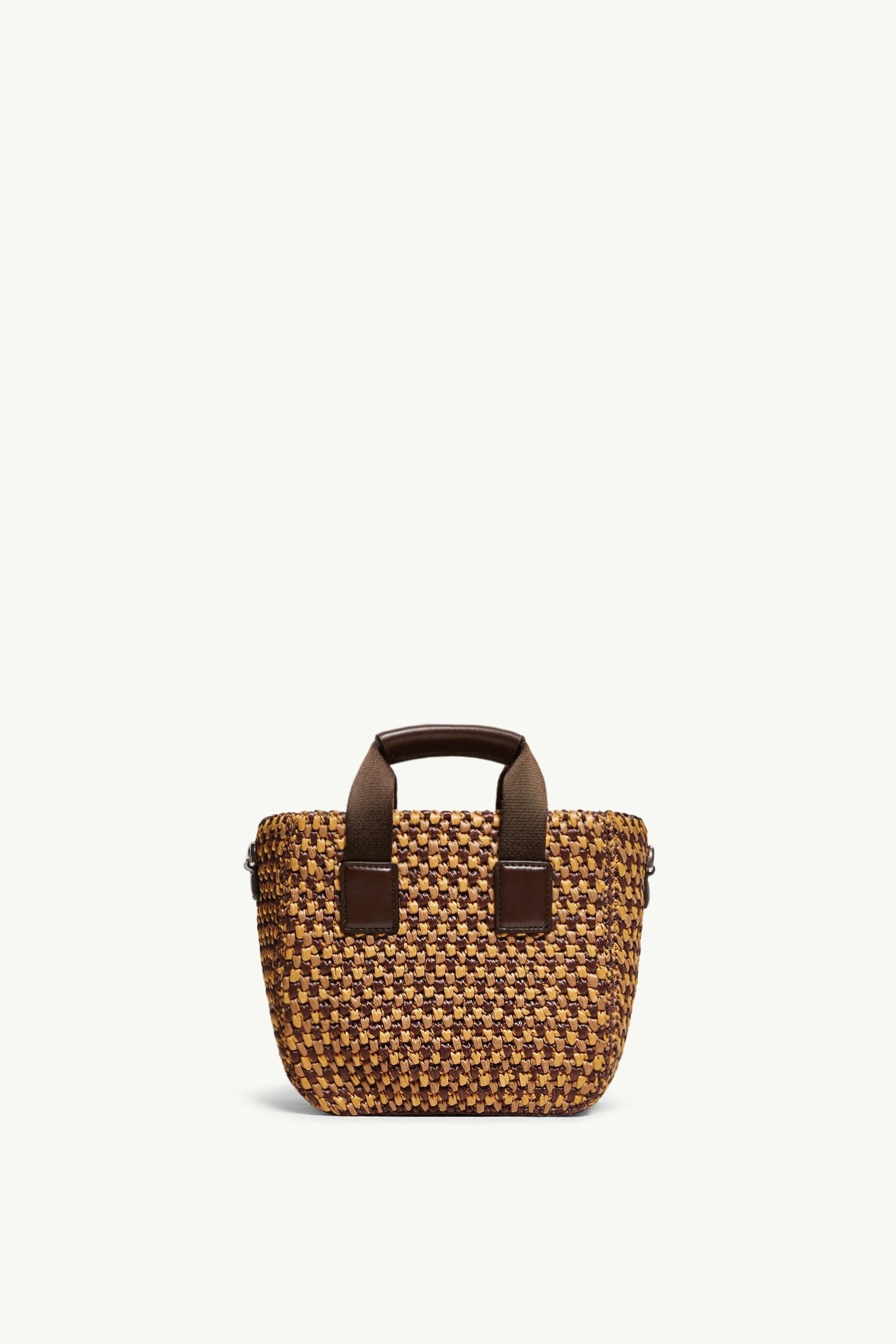 Micro Caradoc Raffia Tote Bag - 图片 4